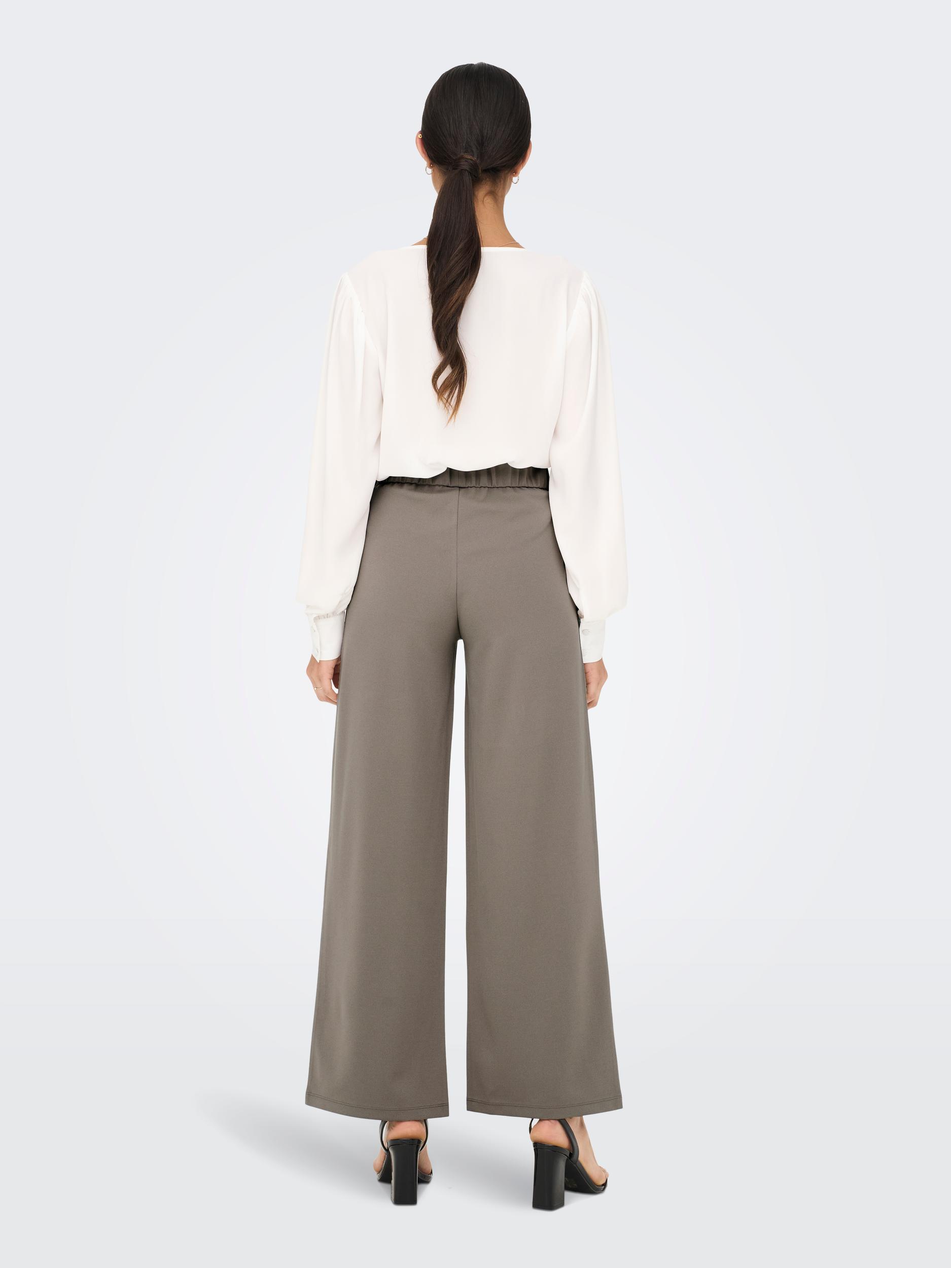 Pantalon Femme JDY – Coupe Large, Taille Haute, élastique – Style Décontracté Et Tendance Pour L'automne