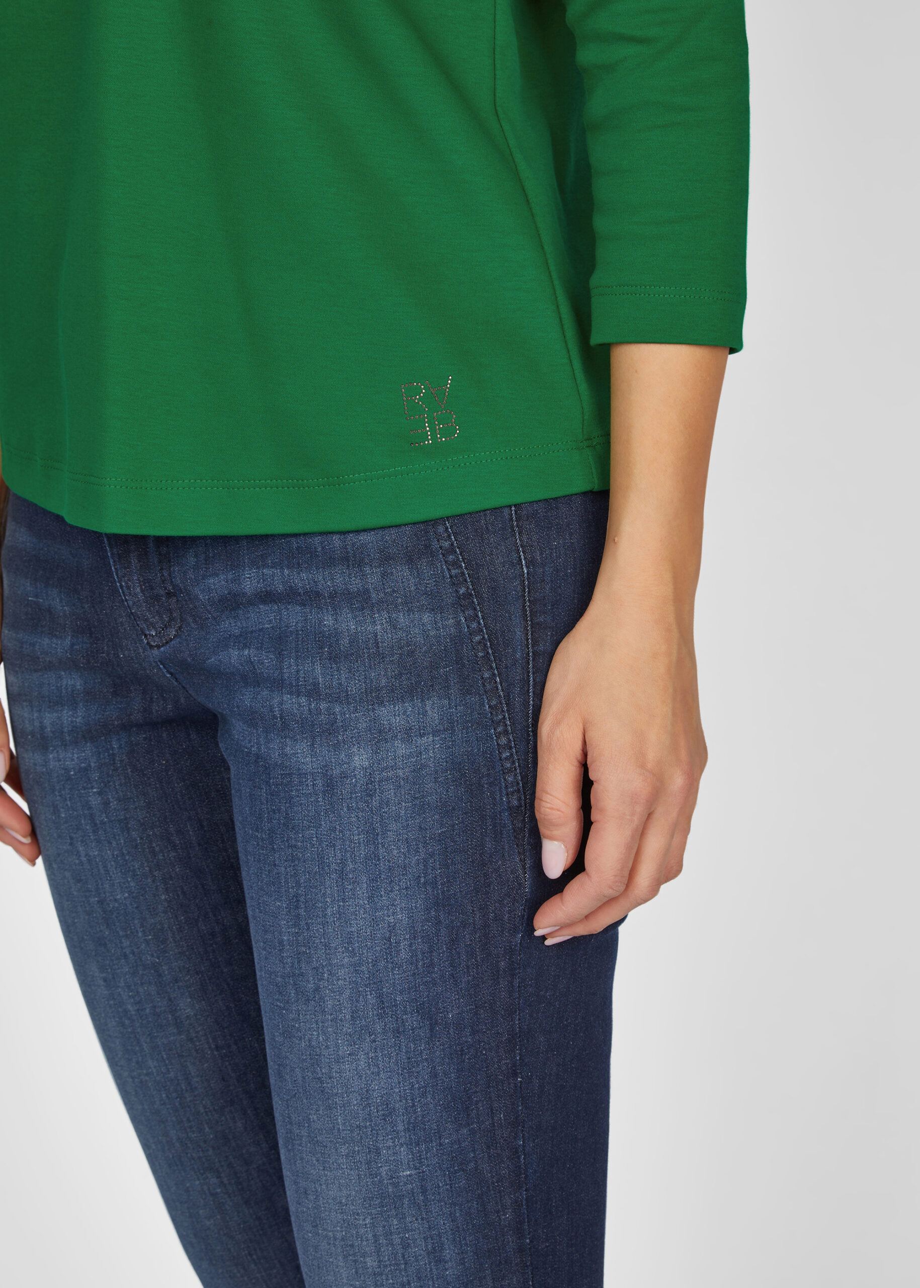 Shirt mit Polokragen und 3/4-Arm – Bild 5