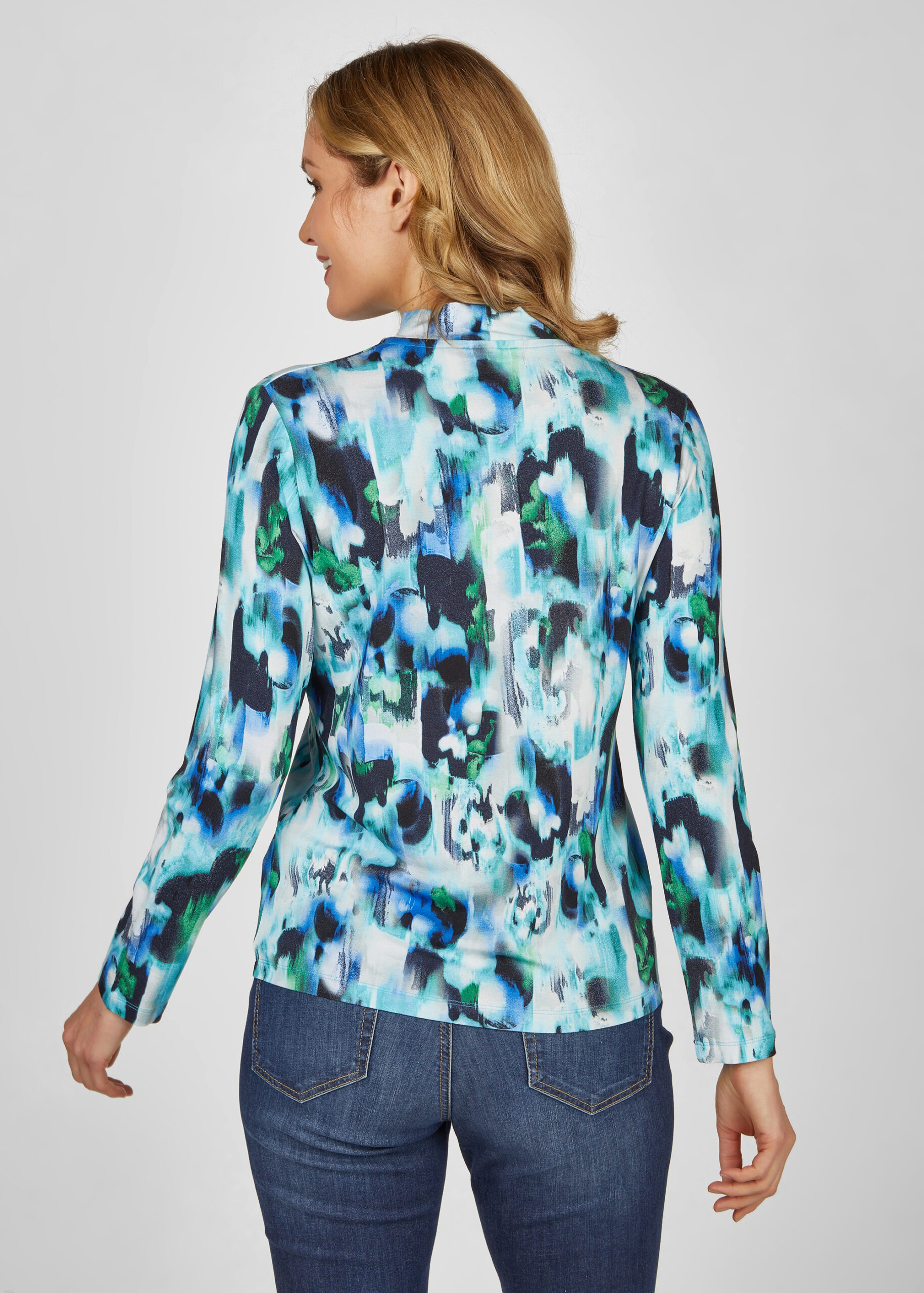 Langarm-Shirt mit Stehkragen – Bild 3