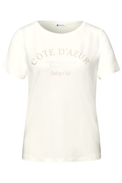 T-Shirt mit Rundhals und Wording
