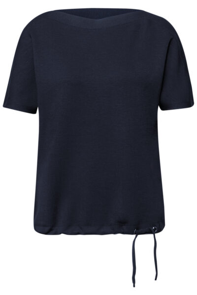 Dropped Shoulder Shirt mit Rippdetail