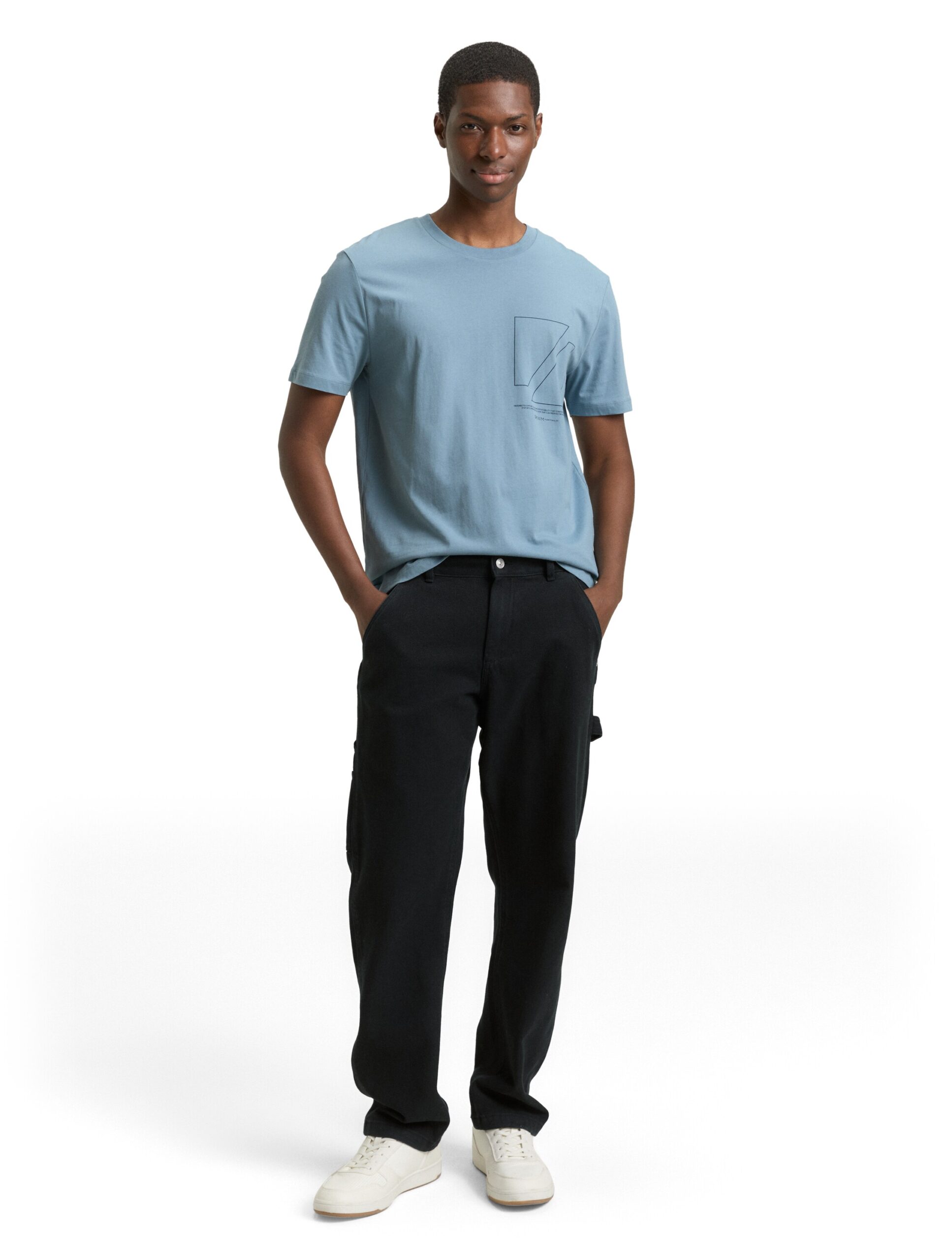 Basic T-Shirt mit Logo-Print – Bild 3