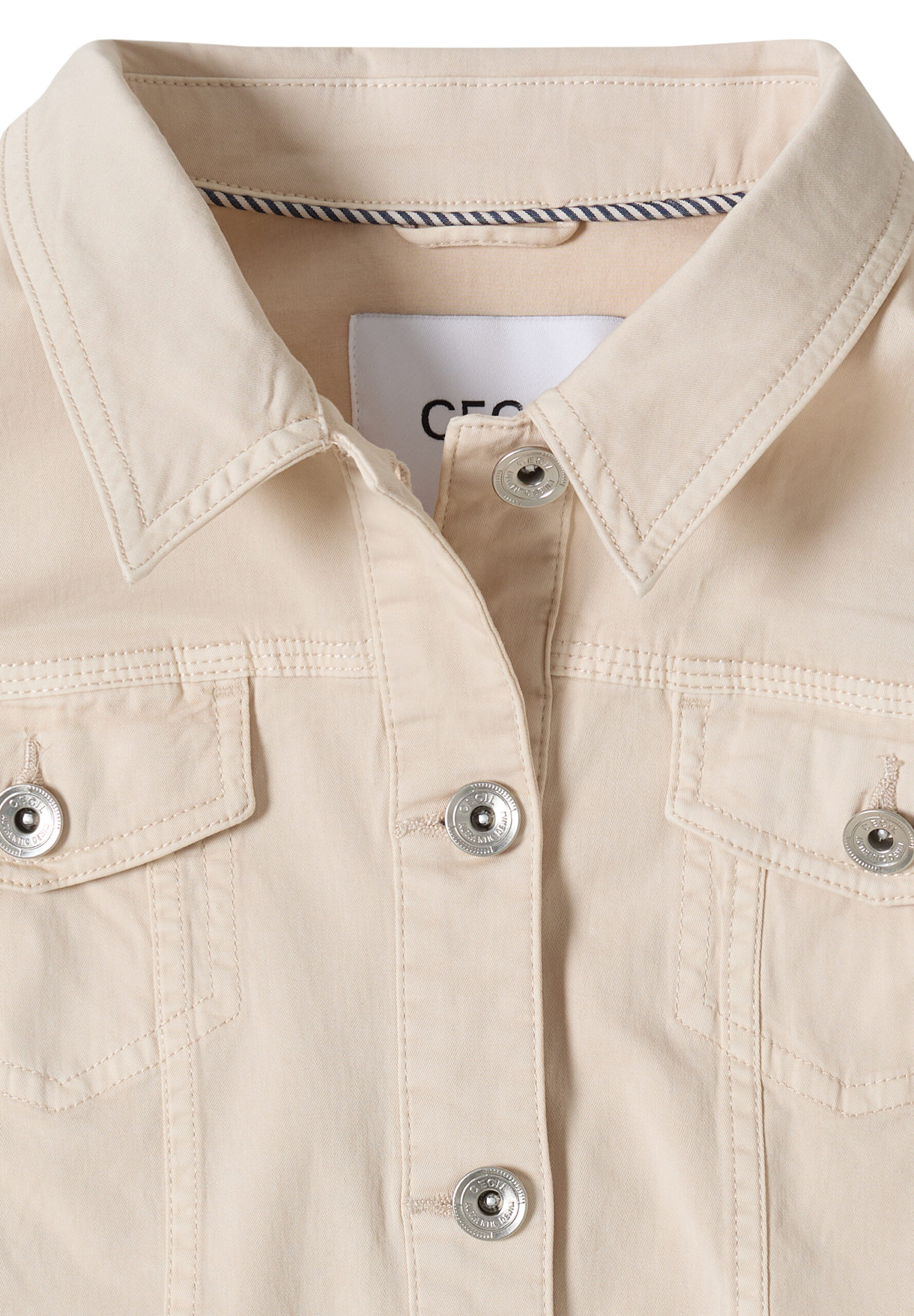 Jeansjacke mit Brusttaschen und Knöpfen – Bild 2