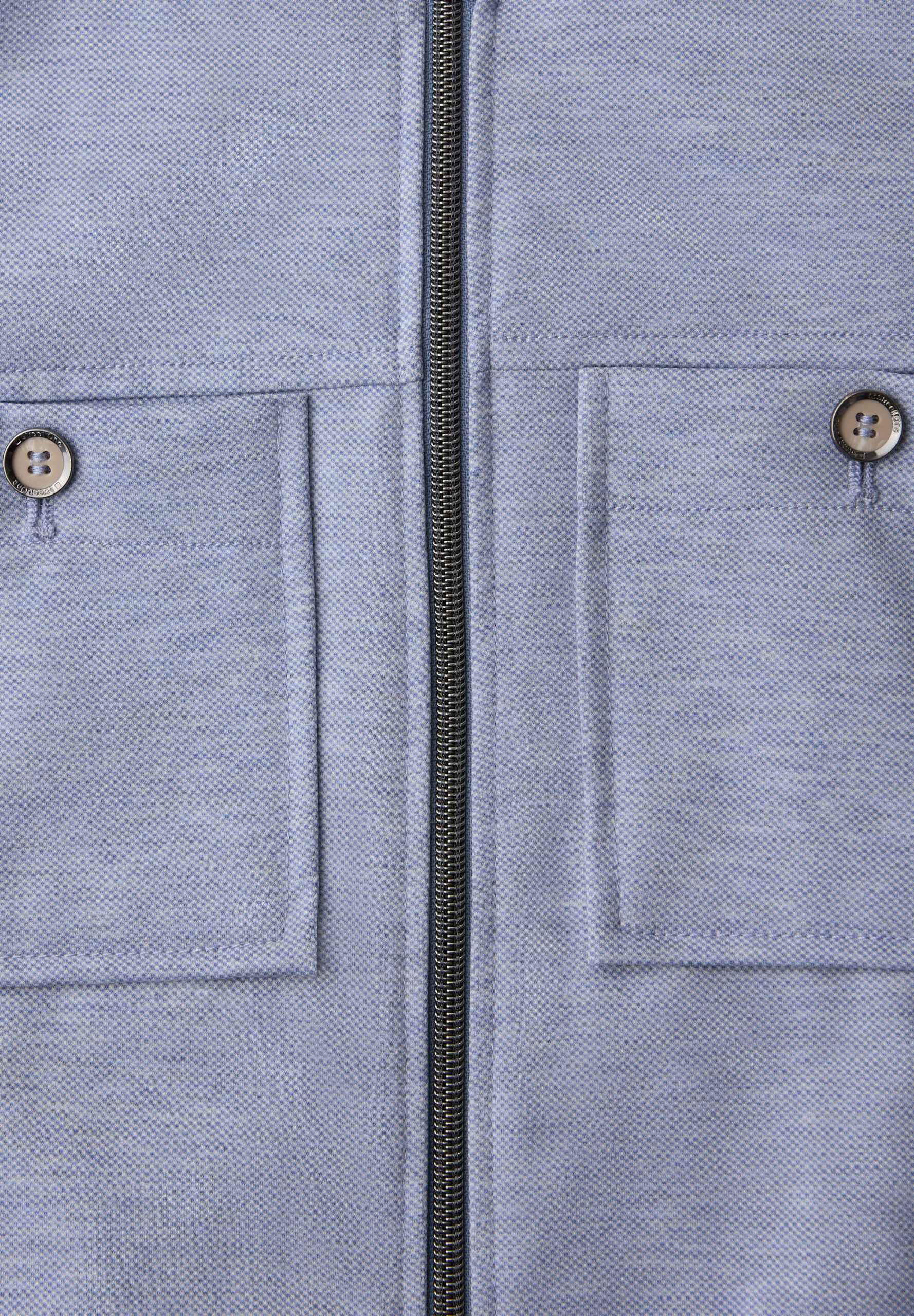 Blouson im Melange-Look mit Zipper – Bild 2
