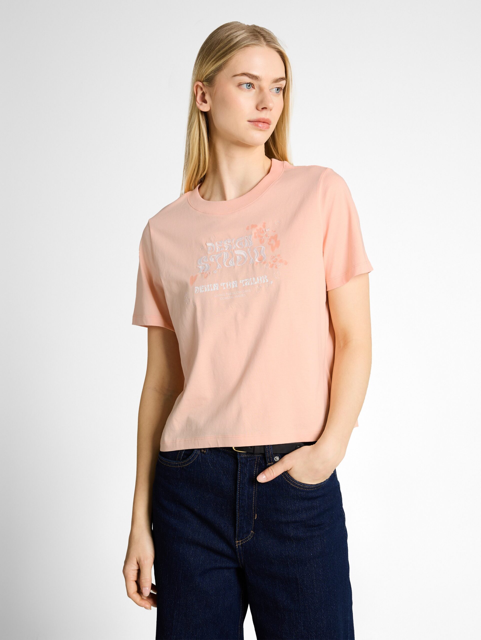Loose Fit T-Shirt mit Stickerei – Bild 2