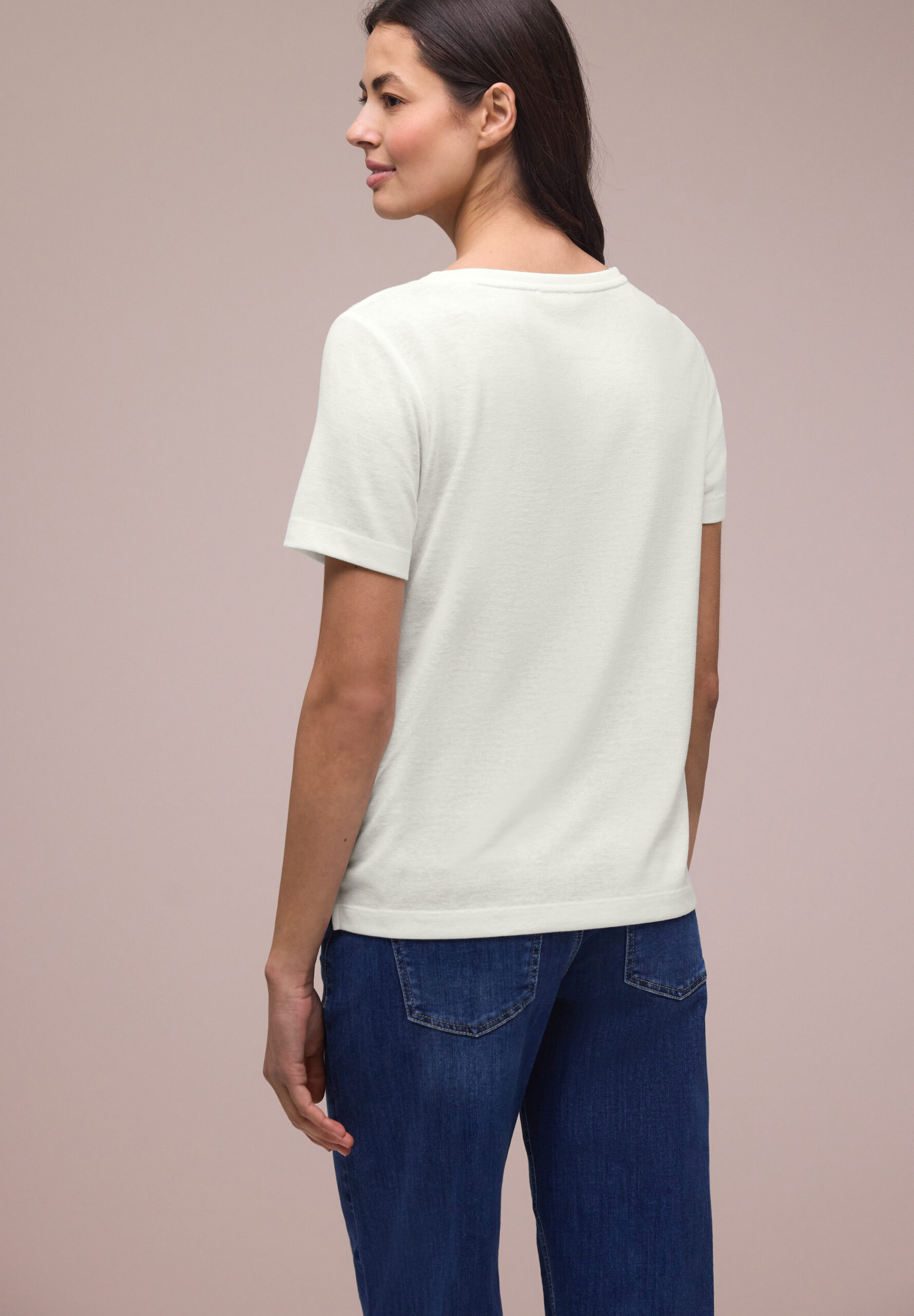 T-Shirt mit Rundhals und Wording – Bild 4