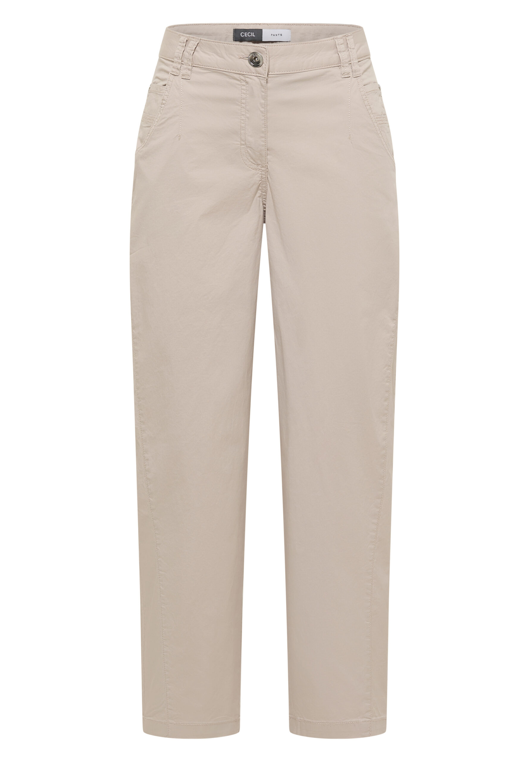 Mid Waist Barrel Leg Hose im Casual Fit
