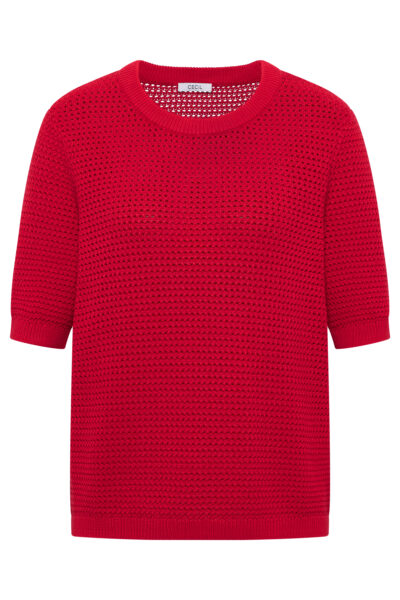 Kurzarm Pullover mit Struktur