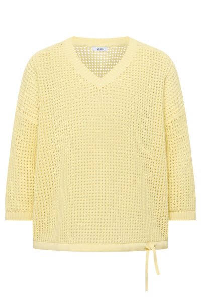 Kurzarm Pullover im Crochet-Look