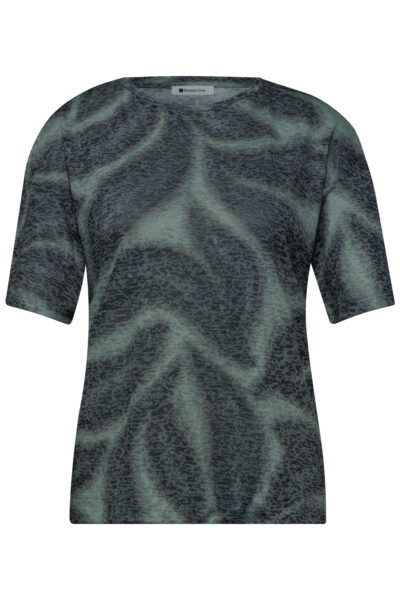Shirt im Ausbrenner-Look mit Print