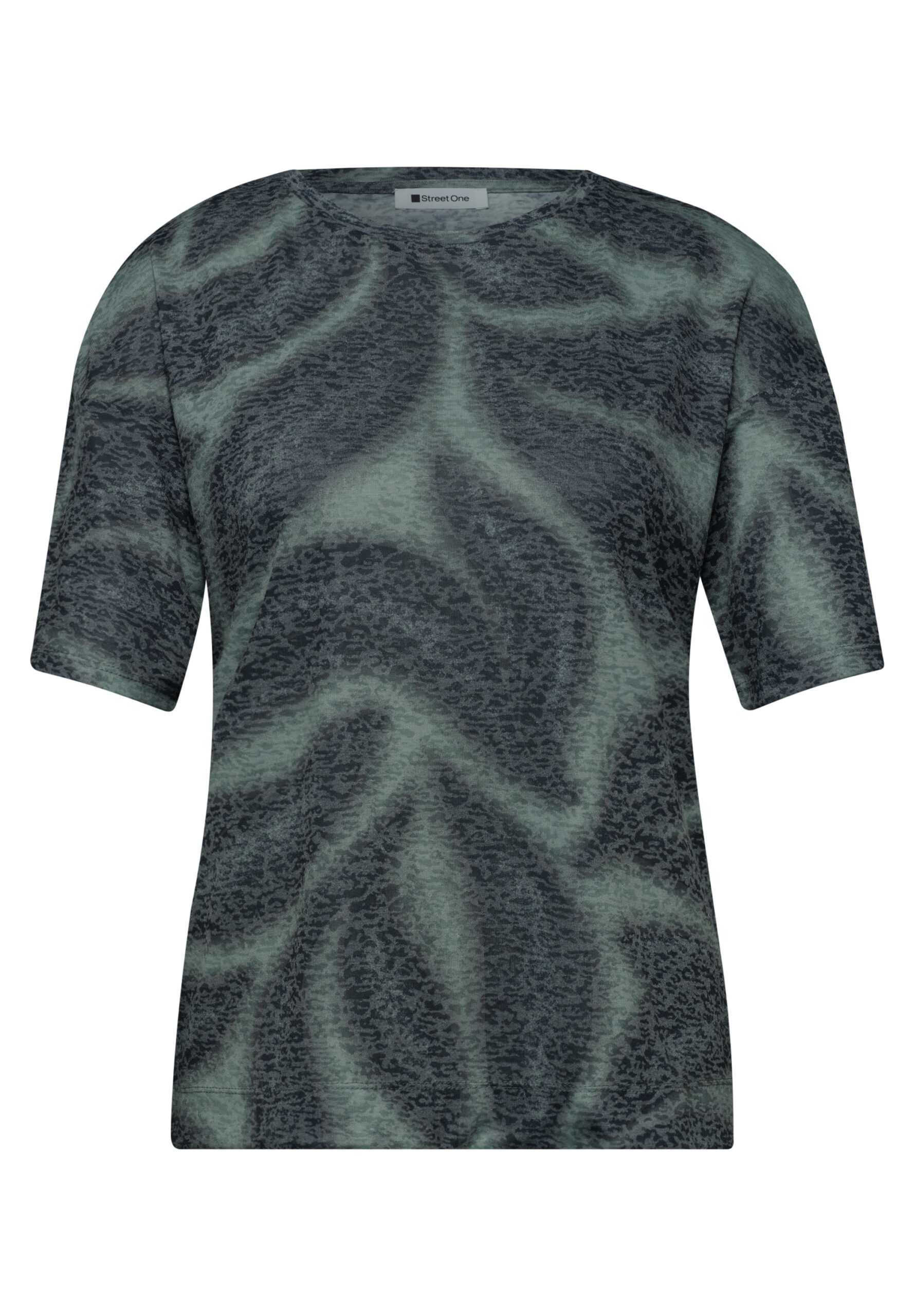 Shirt im Ausbrenner-Look mit Print