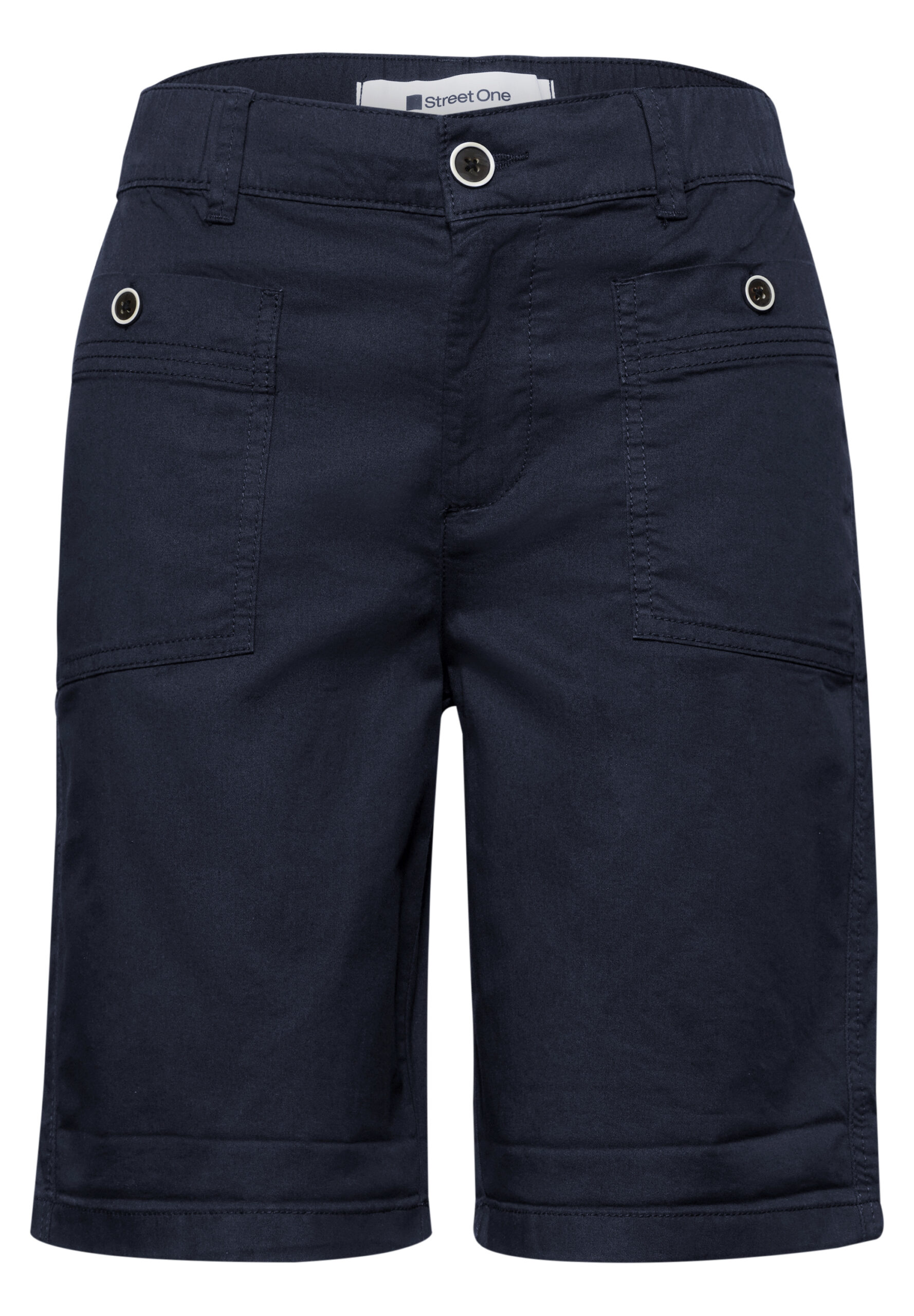 Straight Leg Bermuda mit Turn-Up
