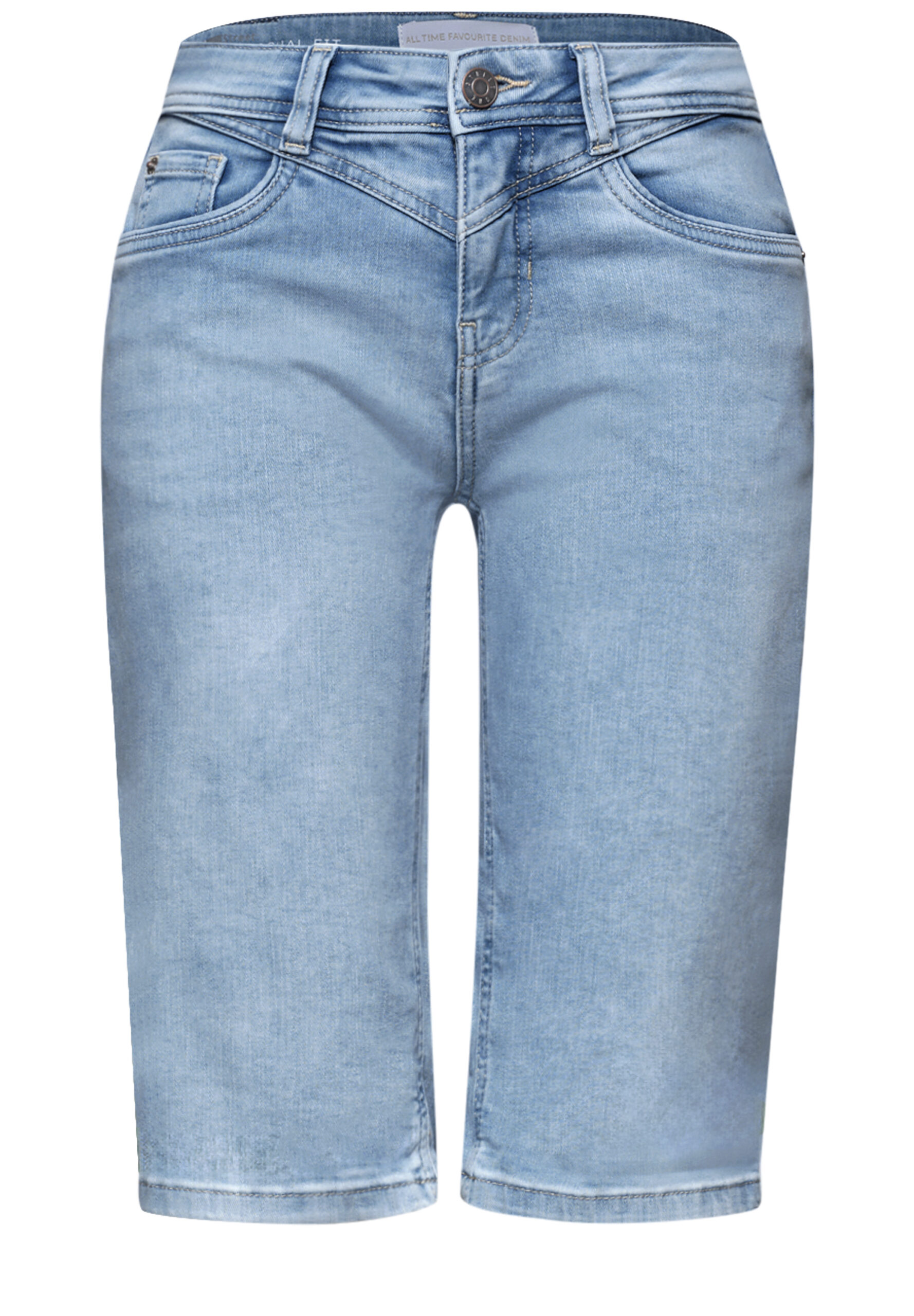 Slim Leg Bermuda mit Turn-Up-Detail