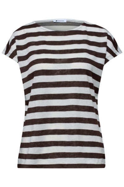 Dropped Shoulder Shirt mit Streifen und Glitzer