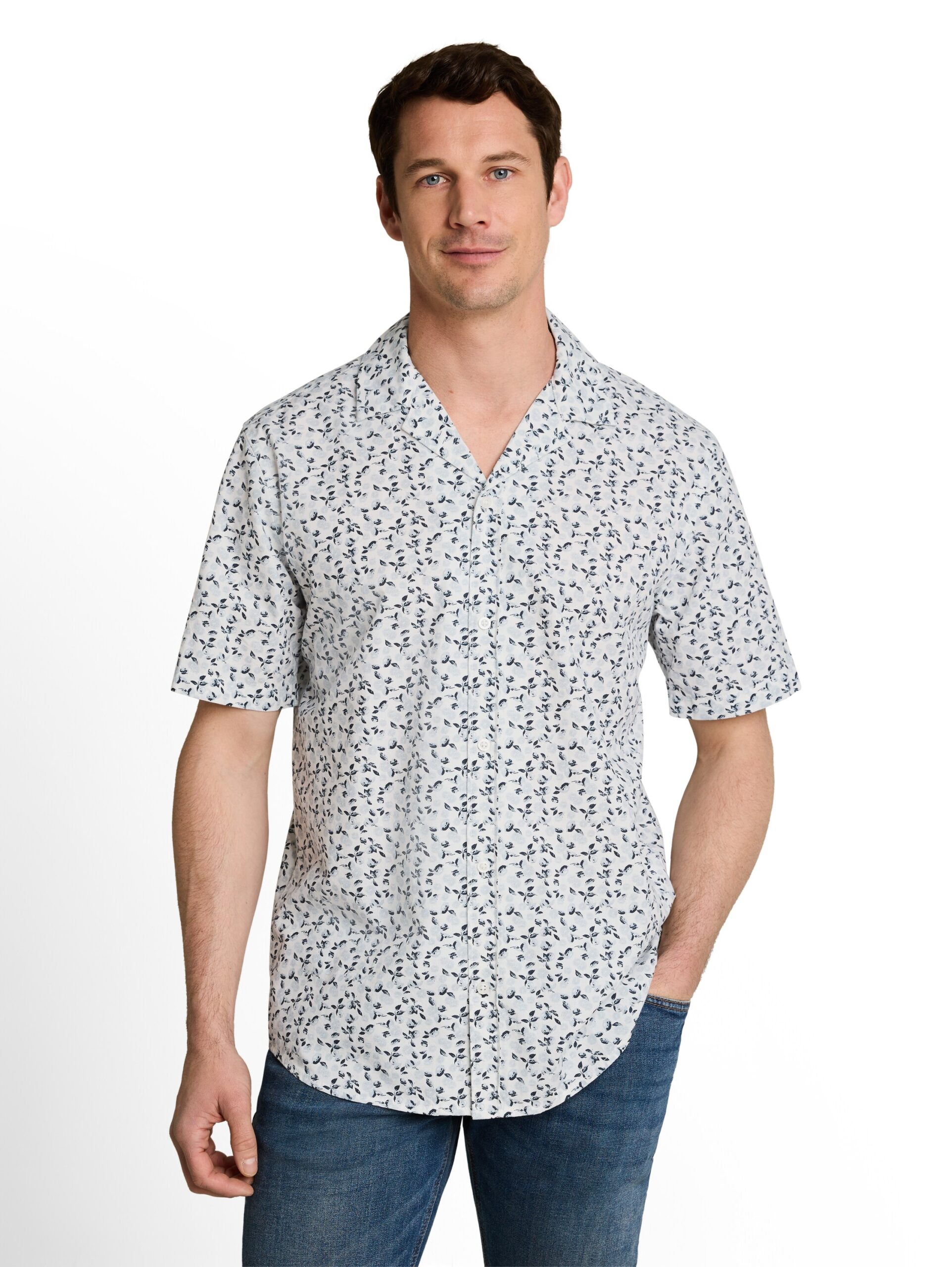 Regular Fit Resort Hemd mit Muster – Bild 2