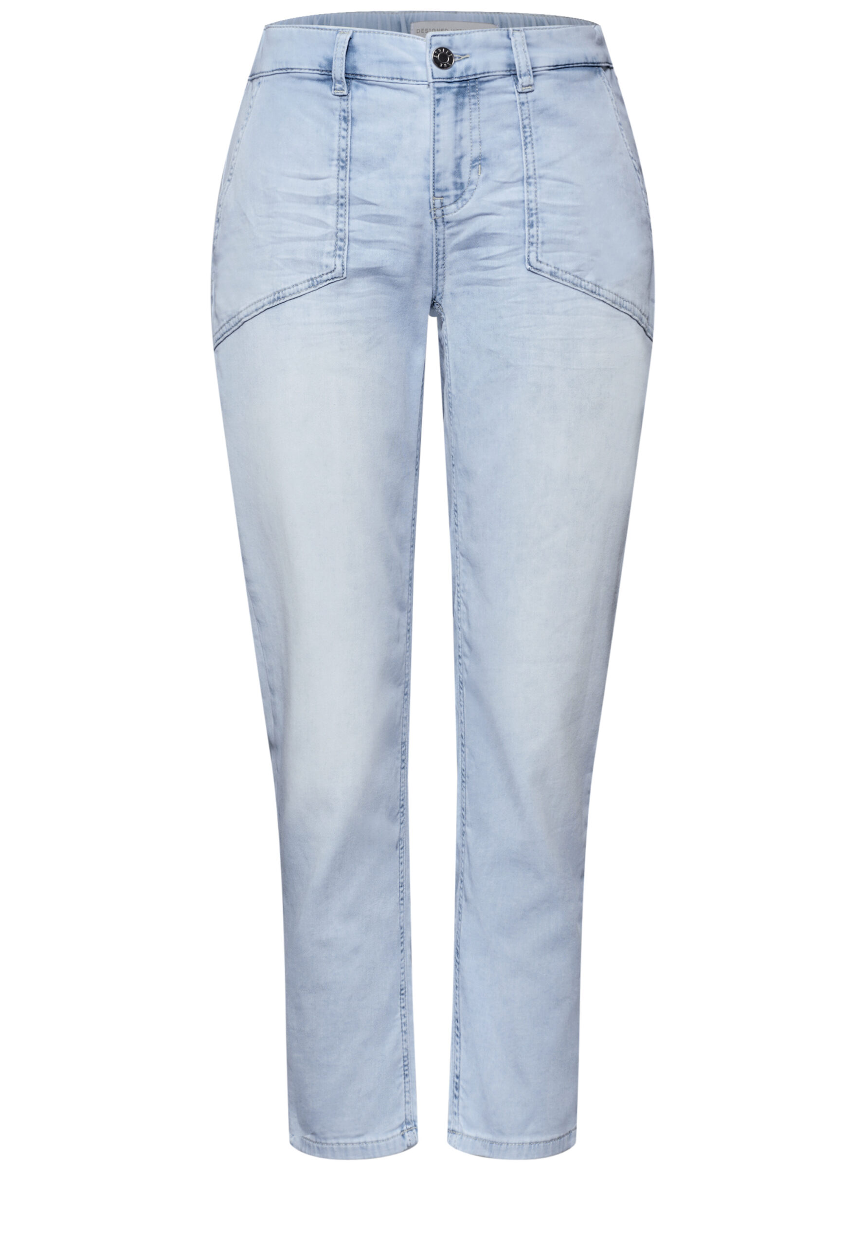 Mid Waist Jeans im Chino-Look