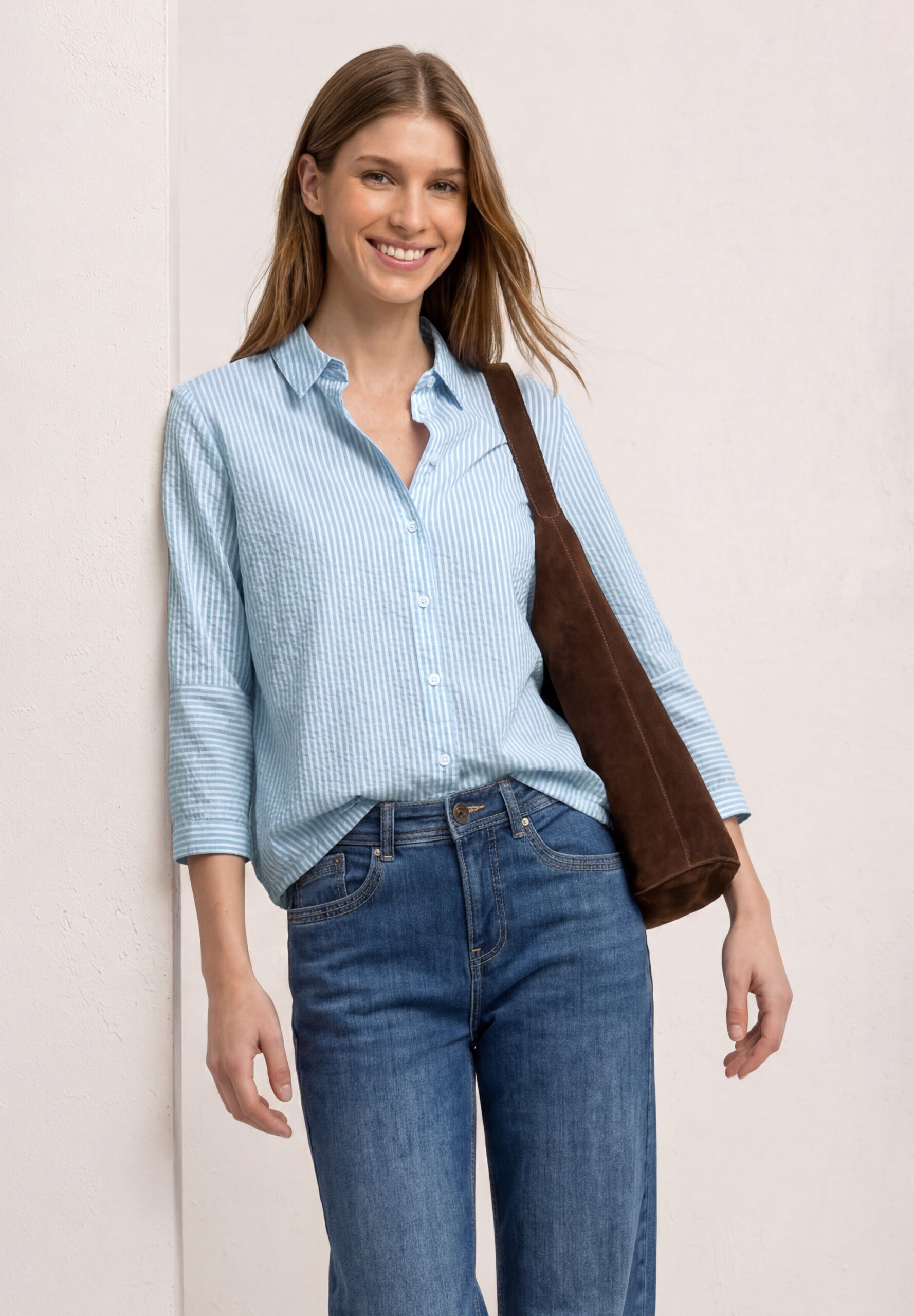 Hemdbluse in Seersucker-Qualität – Bild 2