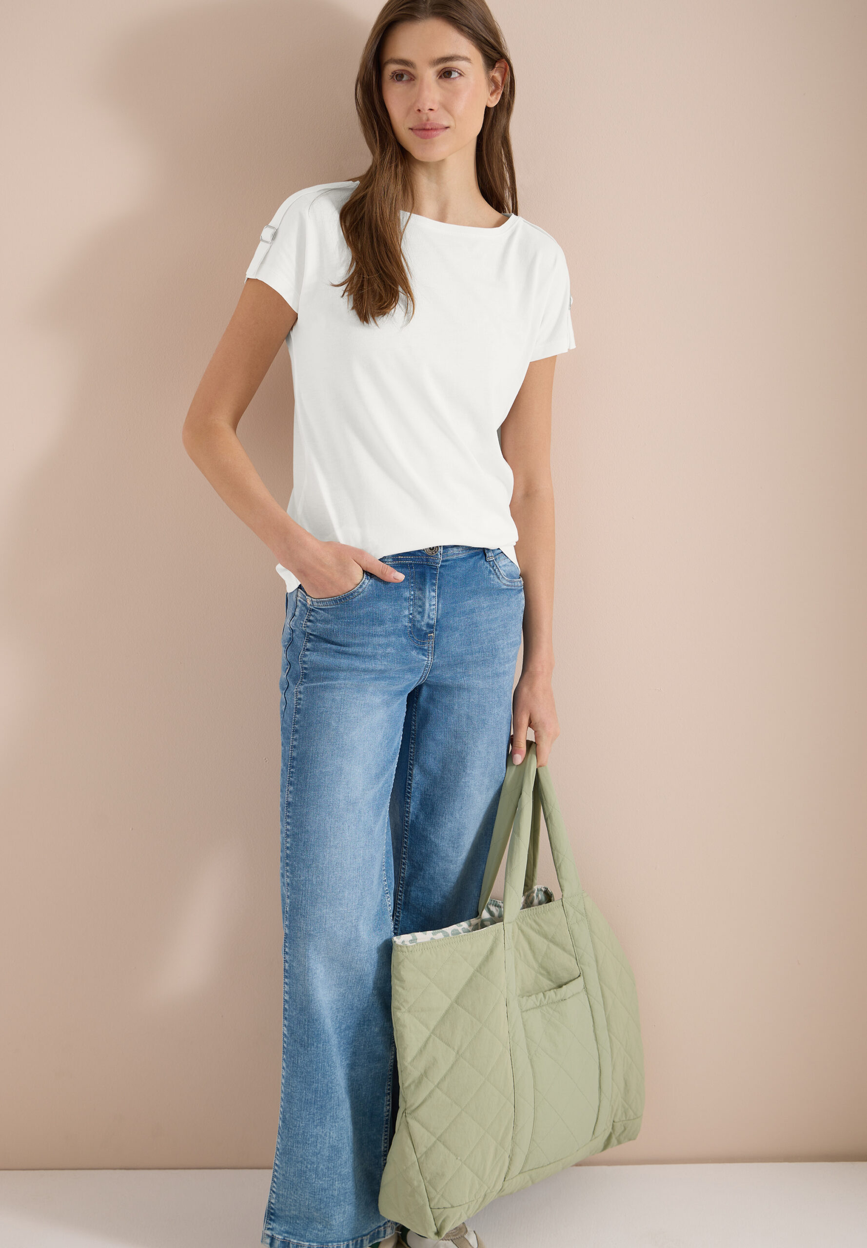 Kurzarm Shirt mit Schnallendetail – Bild 5