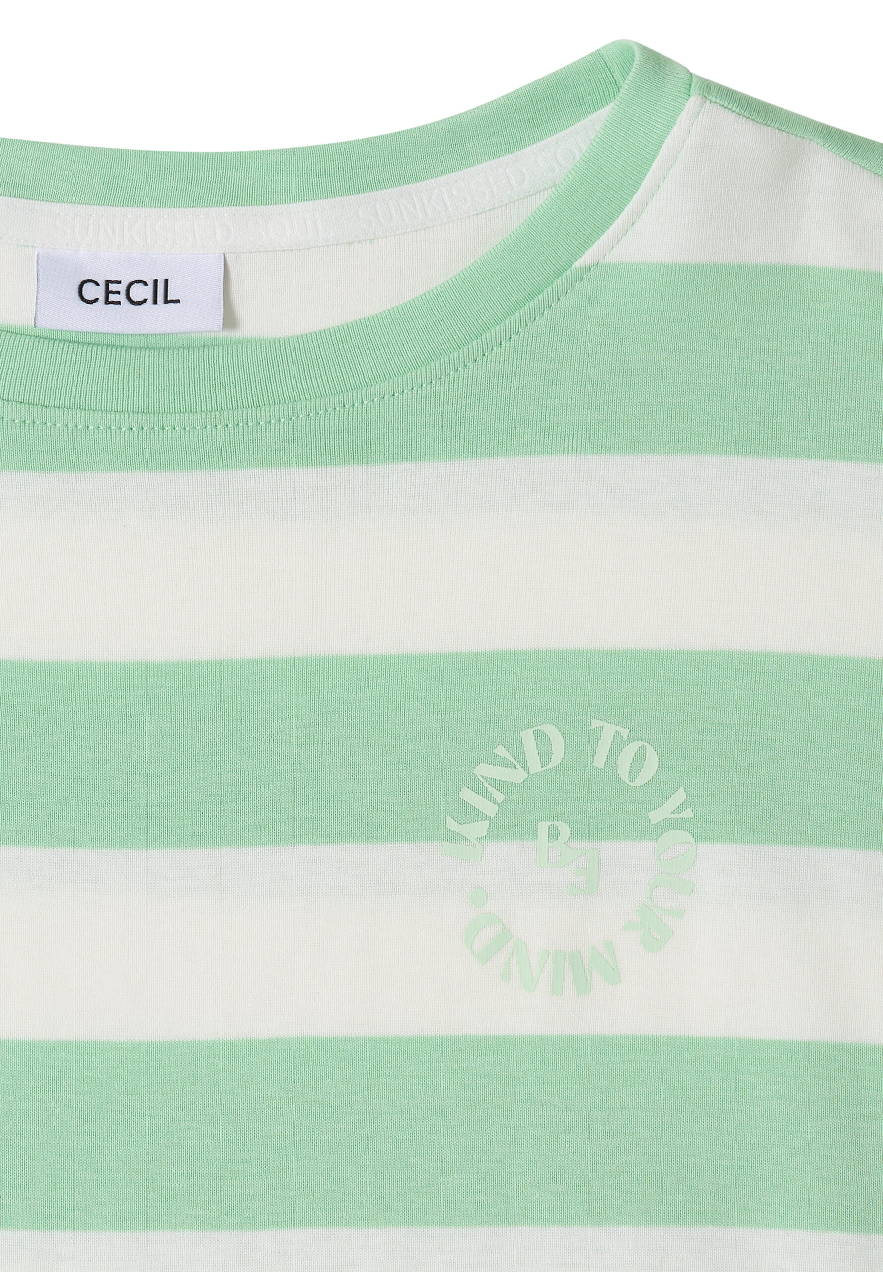 T-Shirt mit Streifen und Printdetail – Bild 3