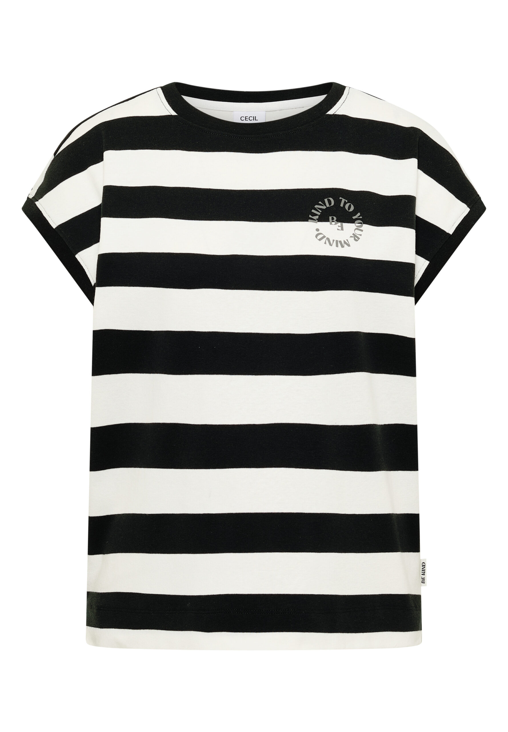 T-Shirt mit Streifen und Printdetail – Bild 5