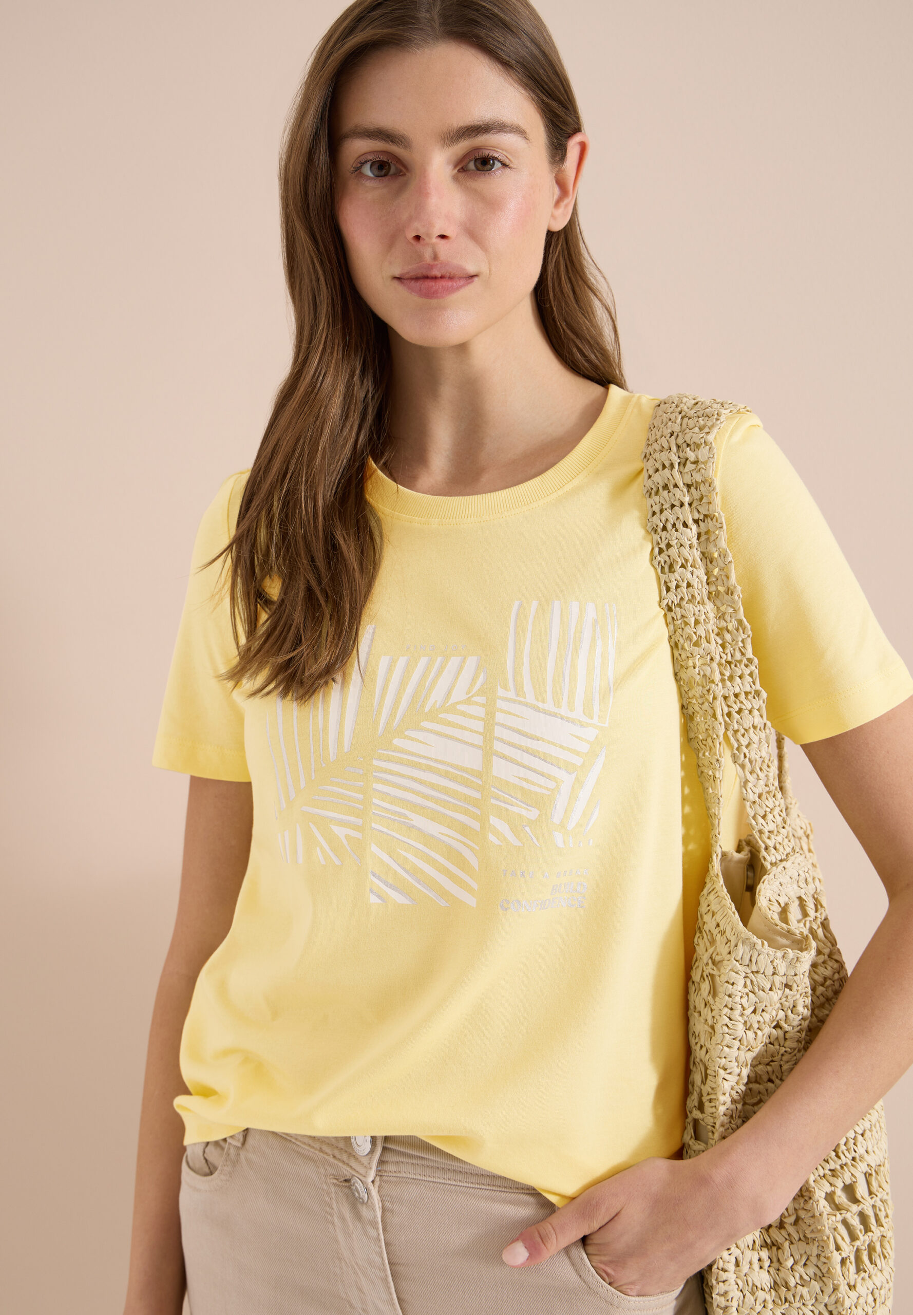 T-Shirt mit Rundhals und Artwork – Bild 2