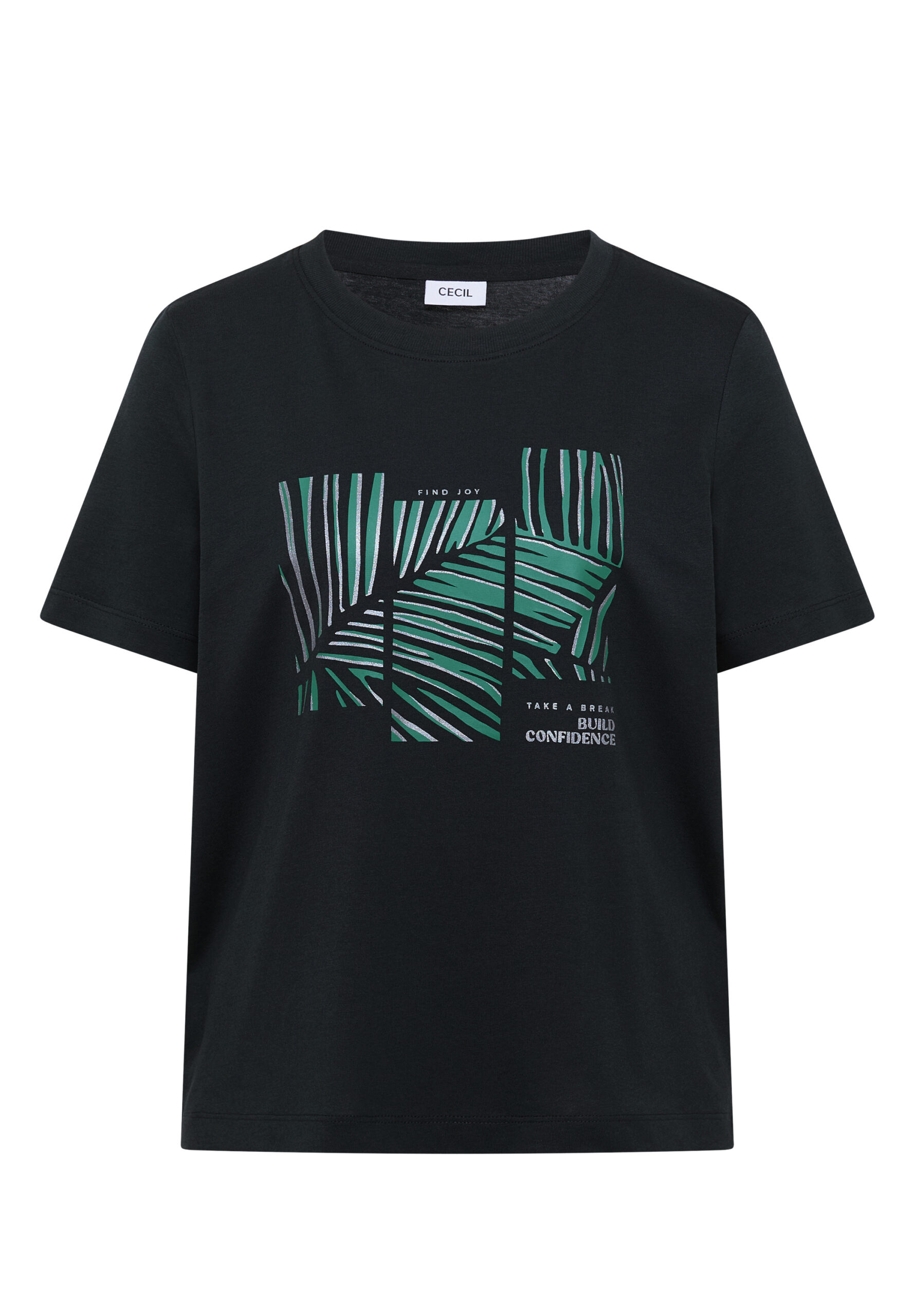 T-Shirt mit Rundhals und Artwork – Bild 7