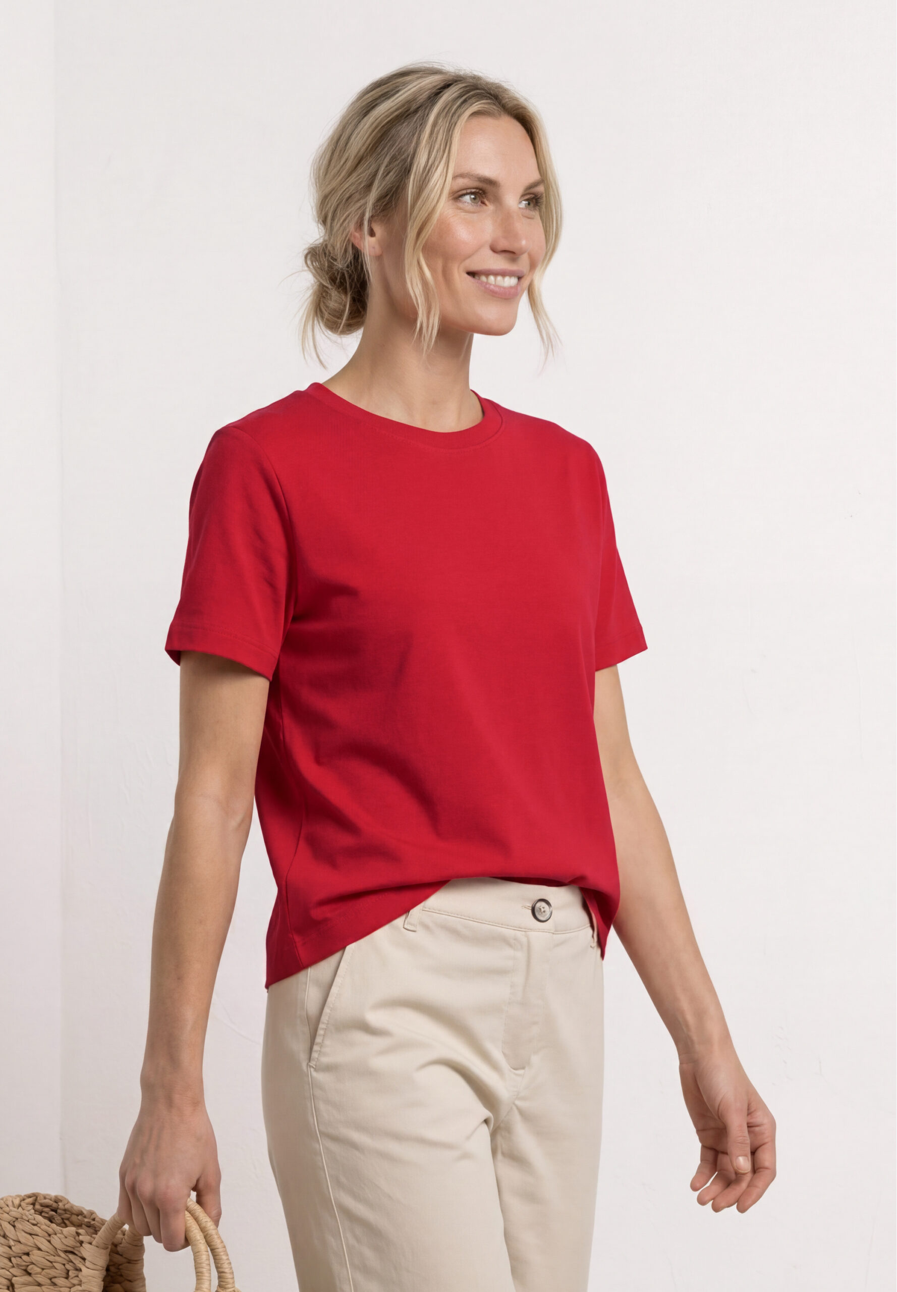 Basic T-Shirt im verkürzten Schnitt – Bild 3