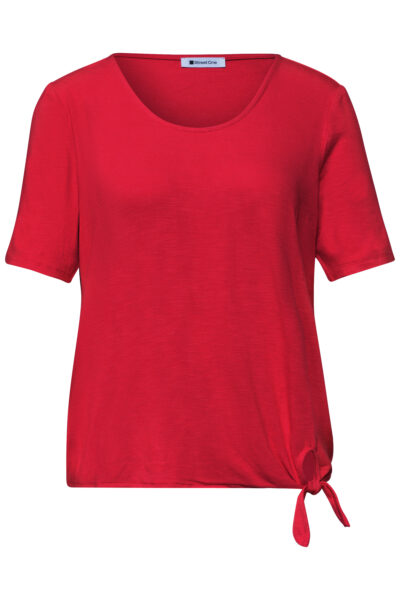 Kurzarm Shirt mit Knotendetail