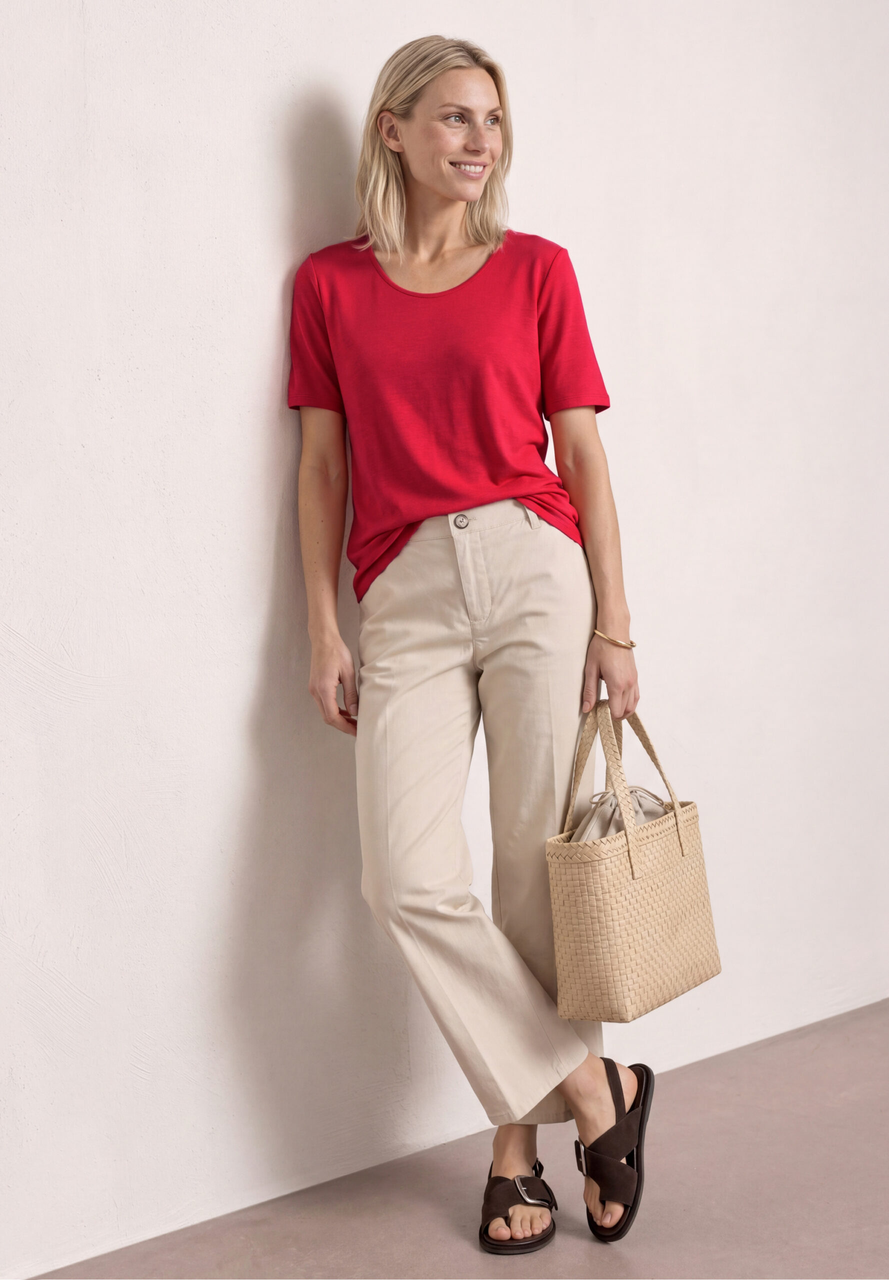 Kurzarm Shirt mit Knotendetail – Bild 5