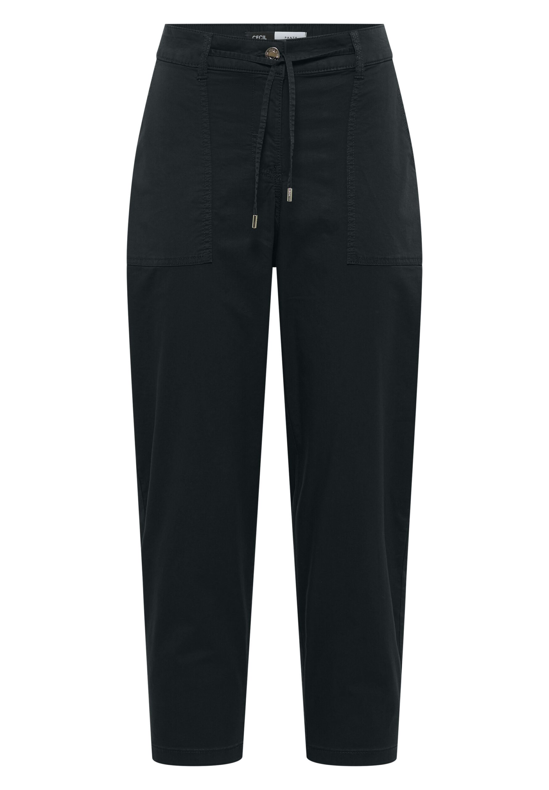 Mid Waist Barrel Leg Hose im Casual Fit