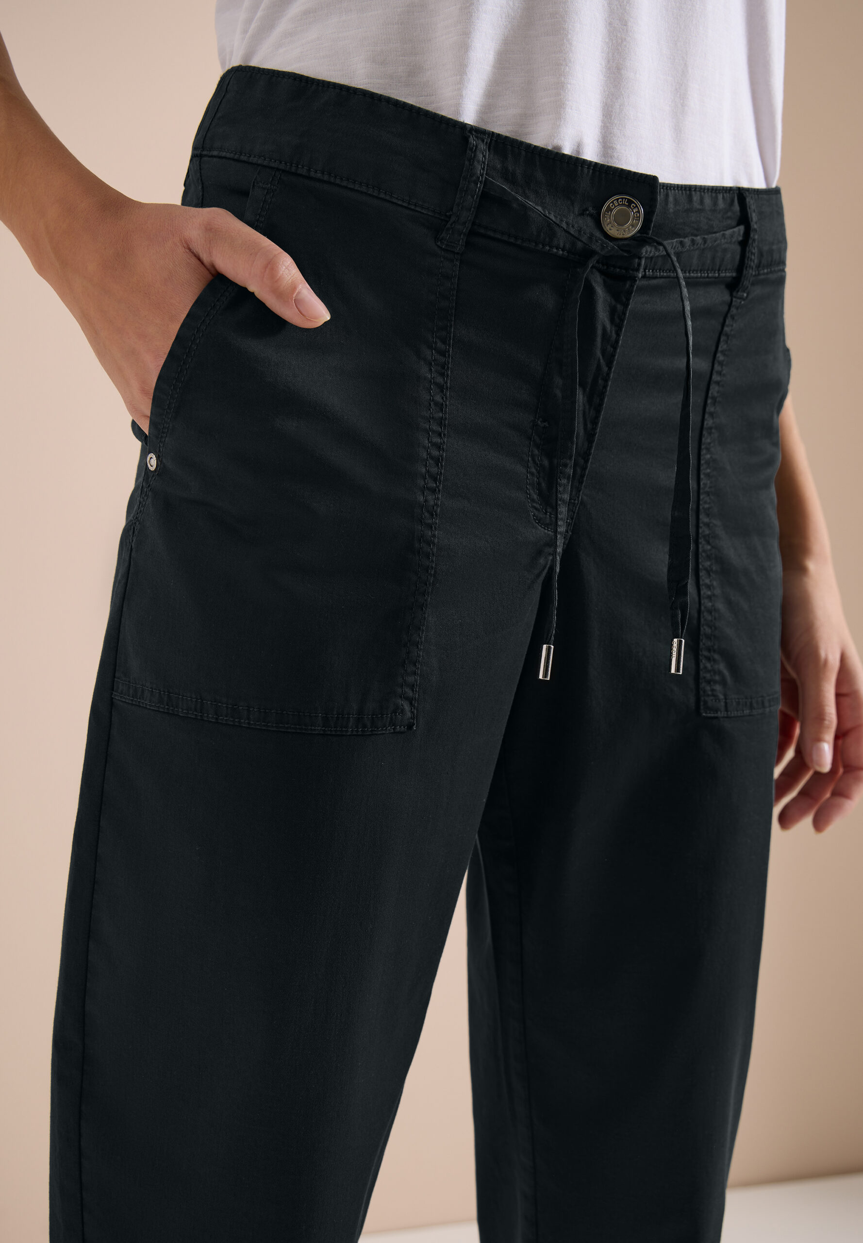 Mid Waist Barrel Leg Hose im Casual Fit – Bild 6