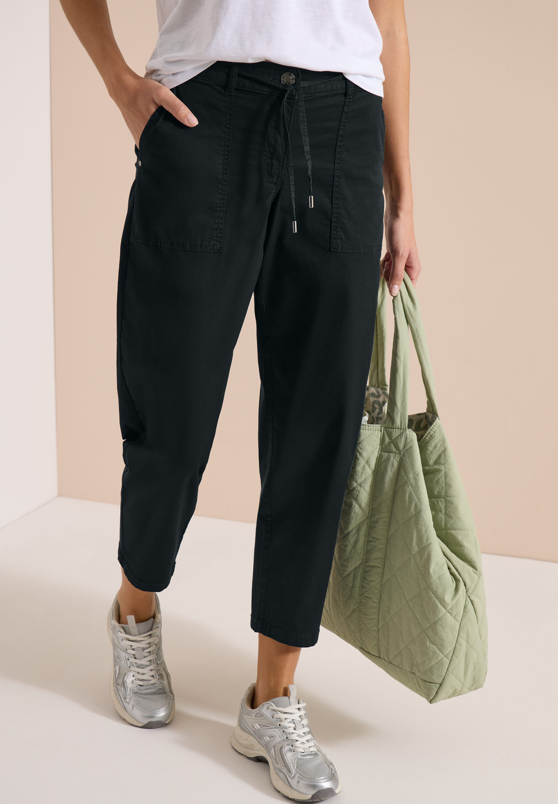 Mid Waist Barrel Leg Hose im Casual Fit – Bild 2