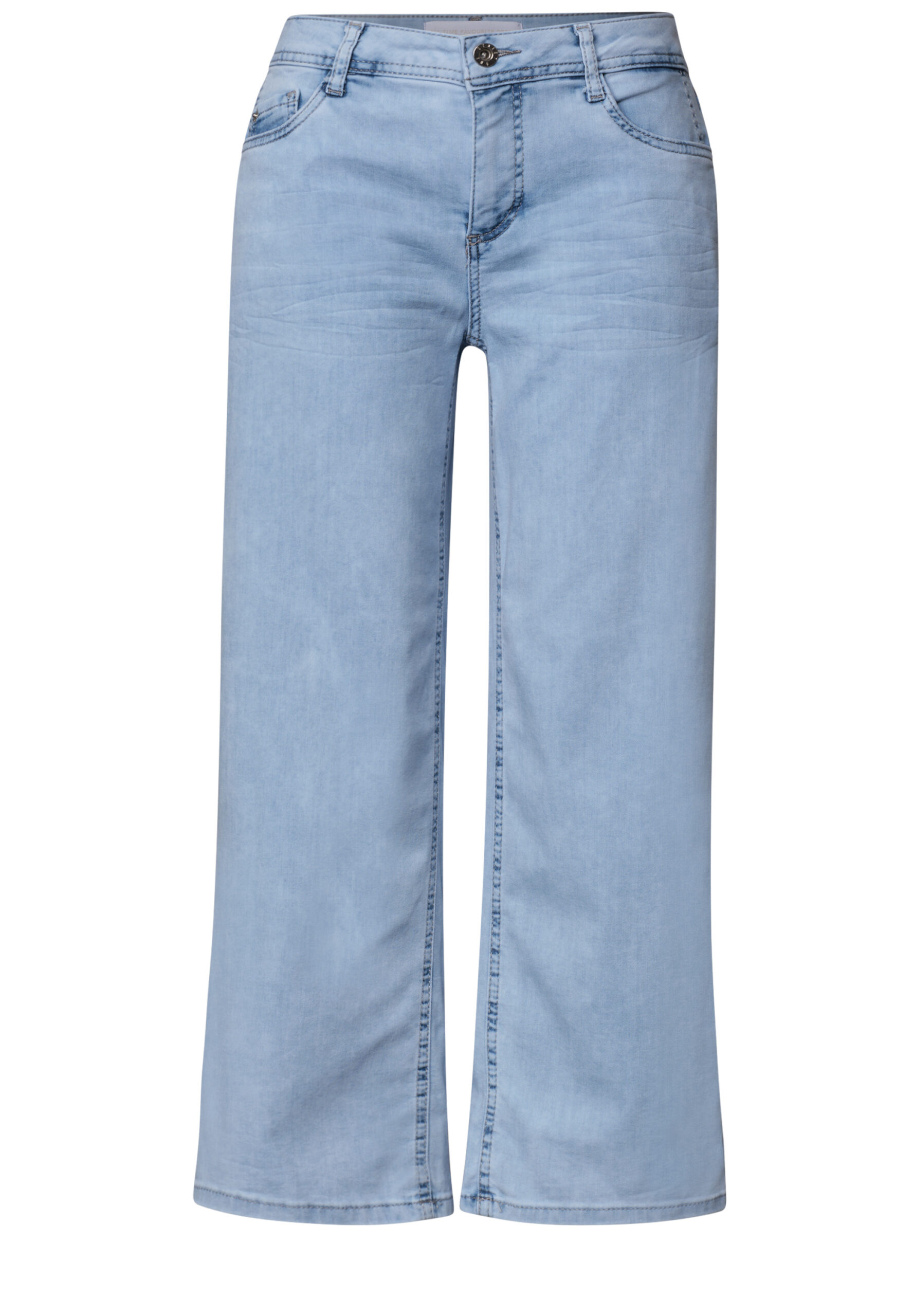 Mid Waist Wide Leg Jeans im Loose Fit