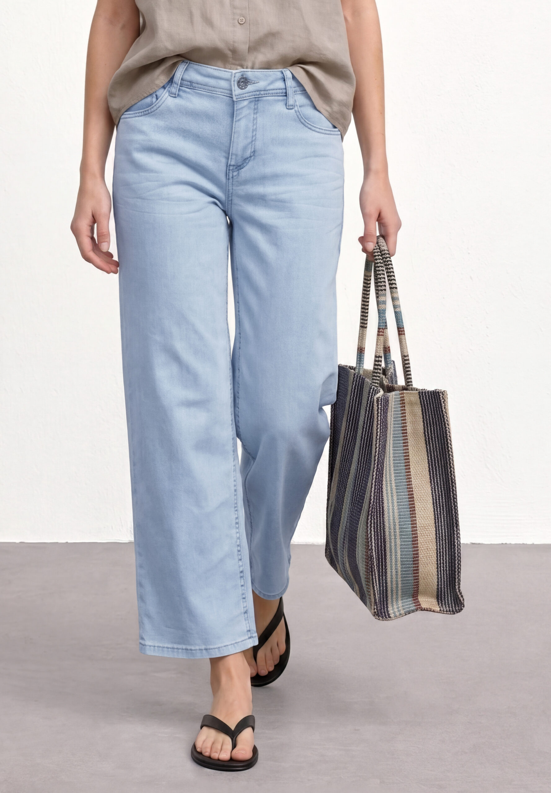Mid Waist Wide Leg Jeans im Loose Fit – Bild 2