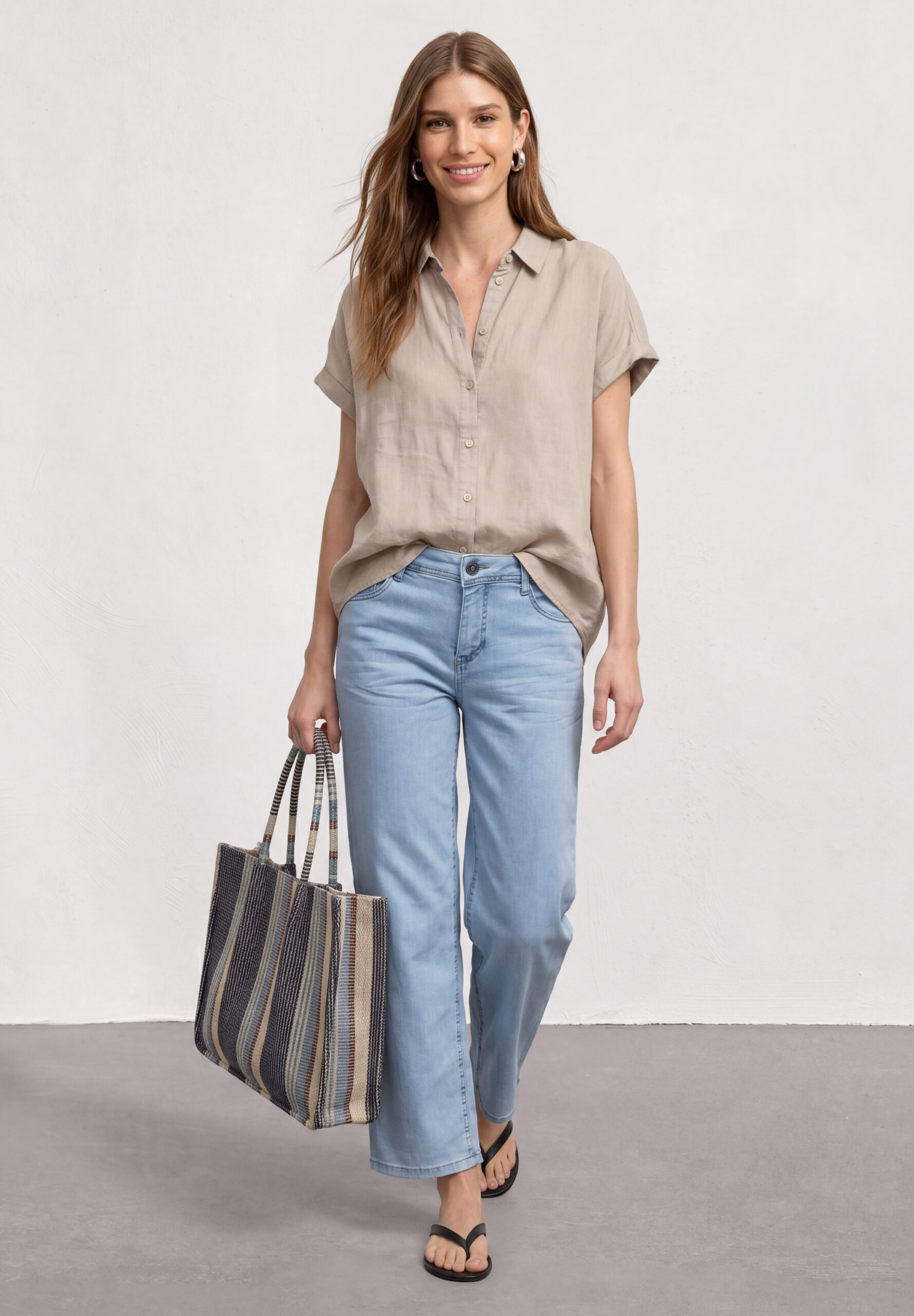 Mid Waist Wide Leg Jeans im Loose Fit – Bild 5
