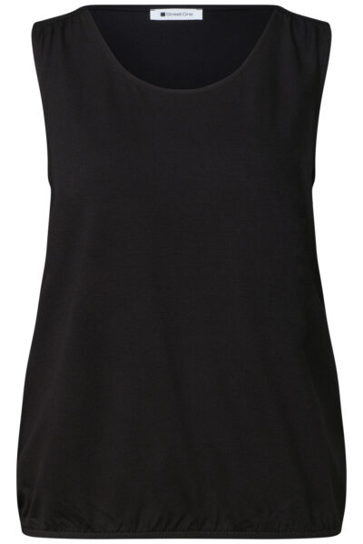 Top aus Jersey mit Elastiksaum