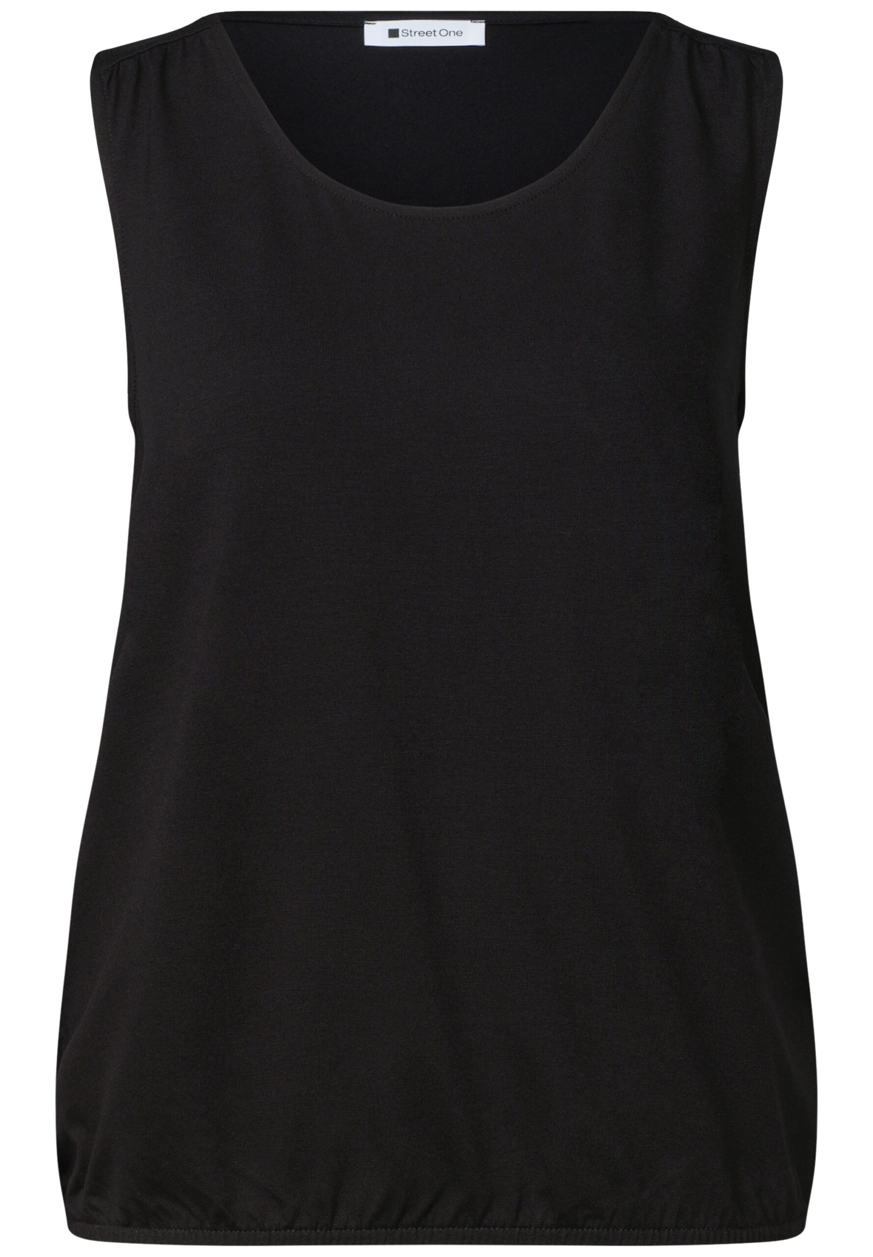 Top aus Jersey mit Elastiksaum
