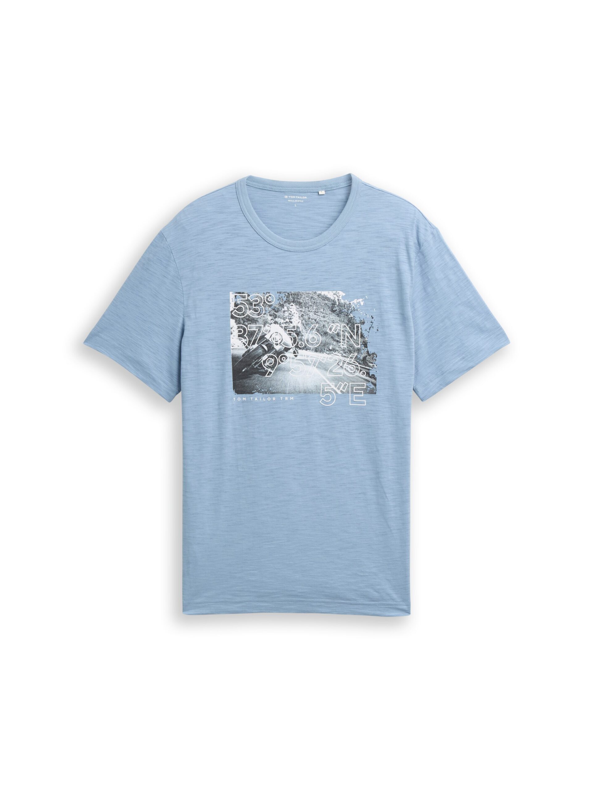 T-Shirt in Melange-Optik mit Fotoprint