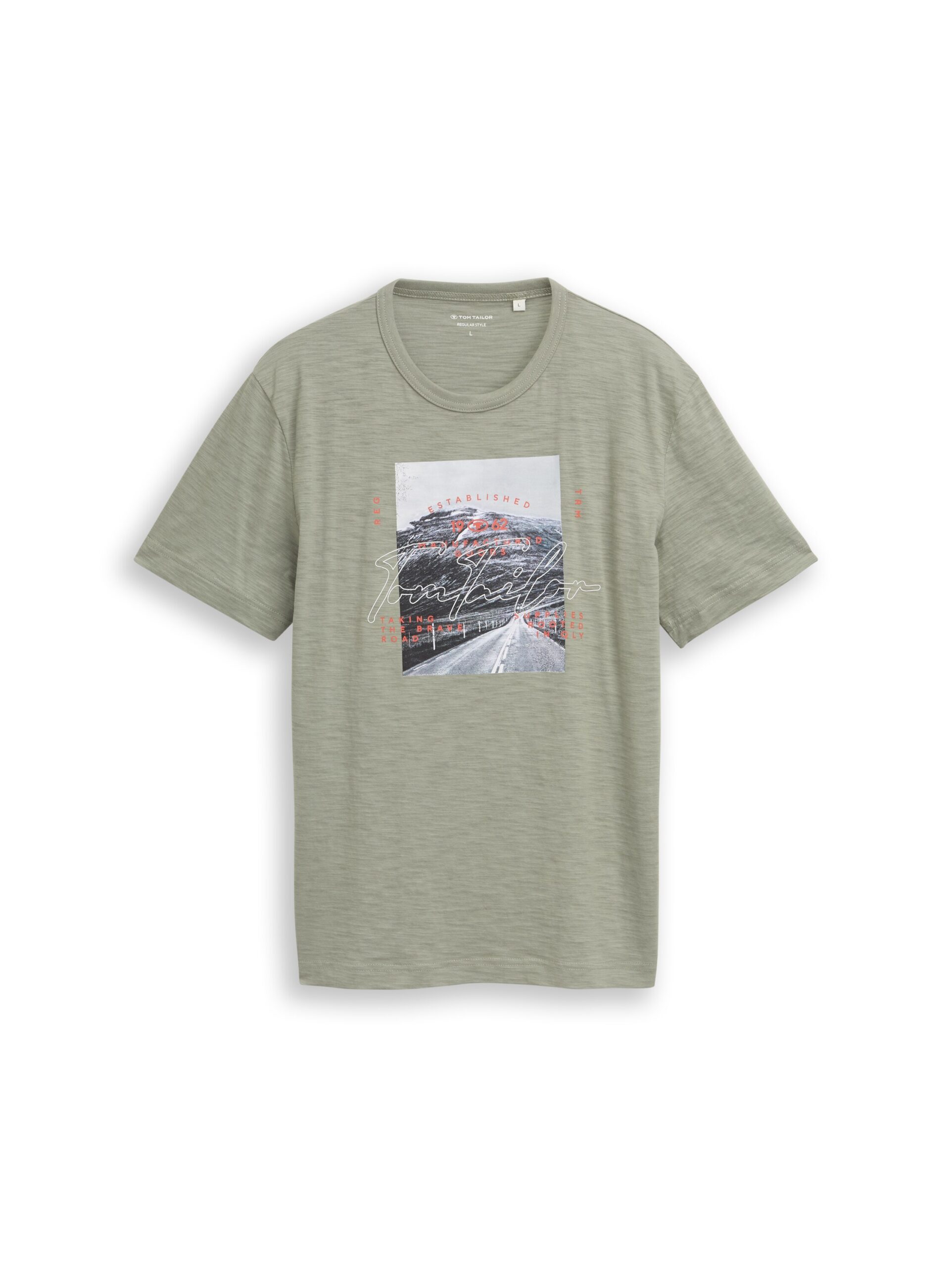 T-Shirt in Melange-Optik mit Fotoprint – Bild 5