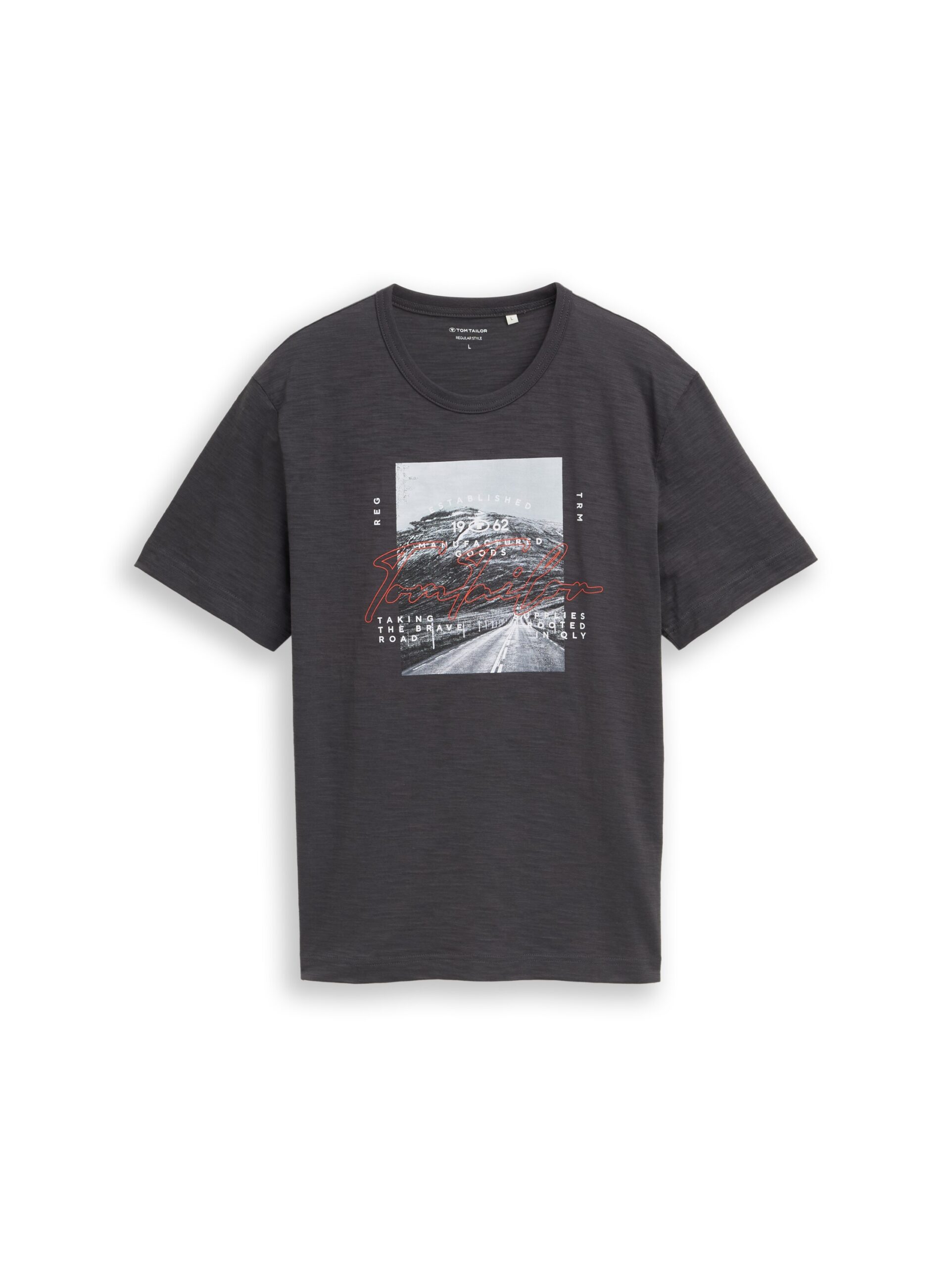 T-Shirt in Melange-Optik mit Fotoprint – Bild 7
