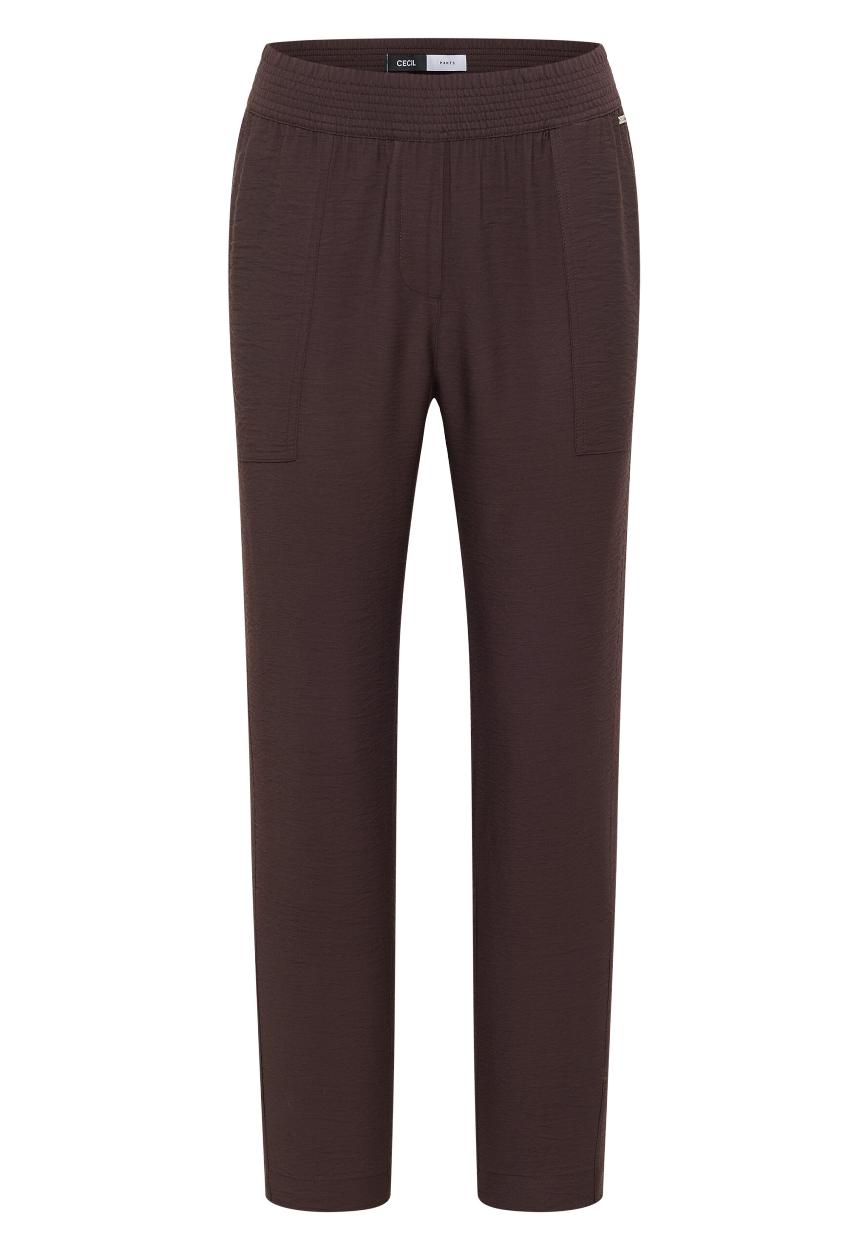 Mid Waist Slim Leg Hose im Loose Fit
