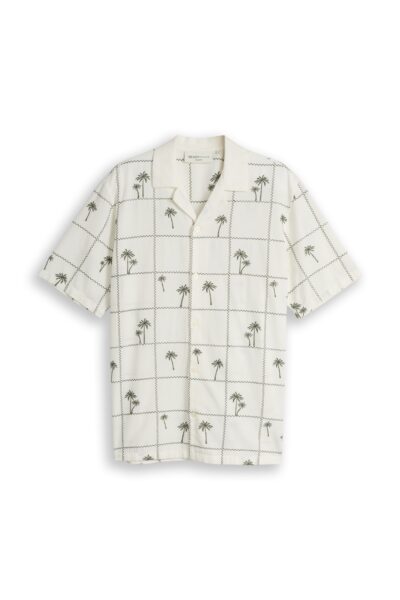 Relaxed Fit Kurzarmhemd mit Stickerei