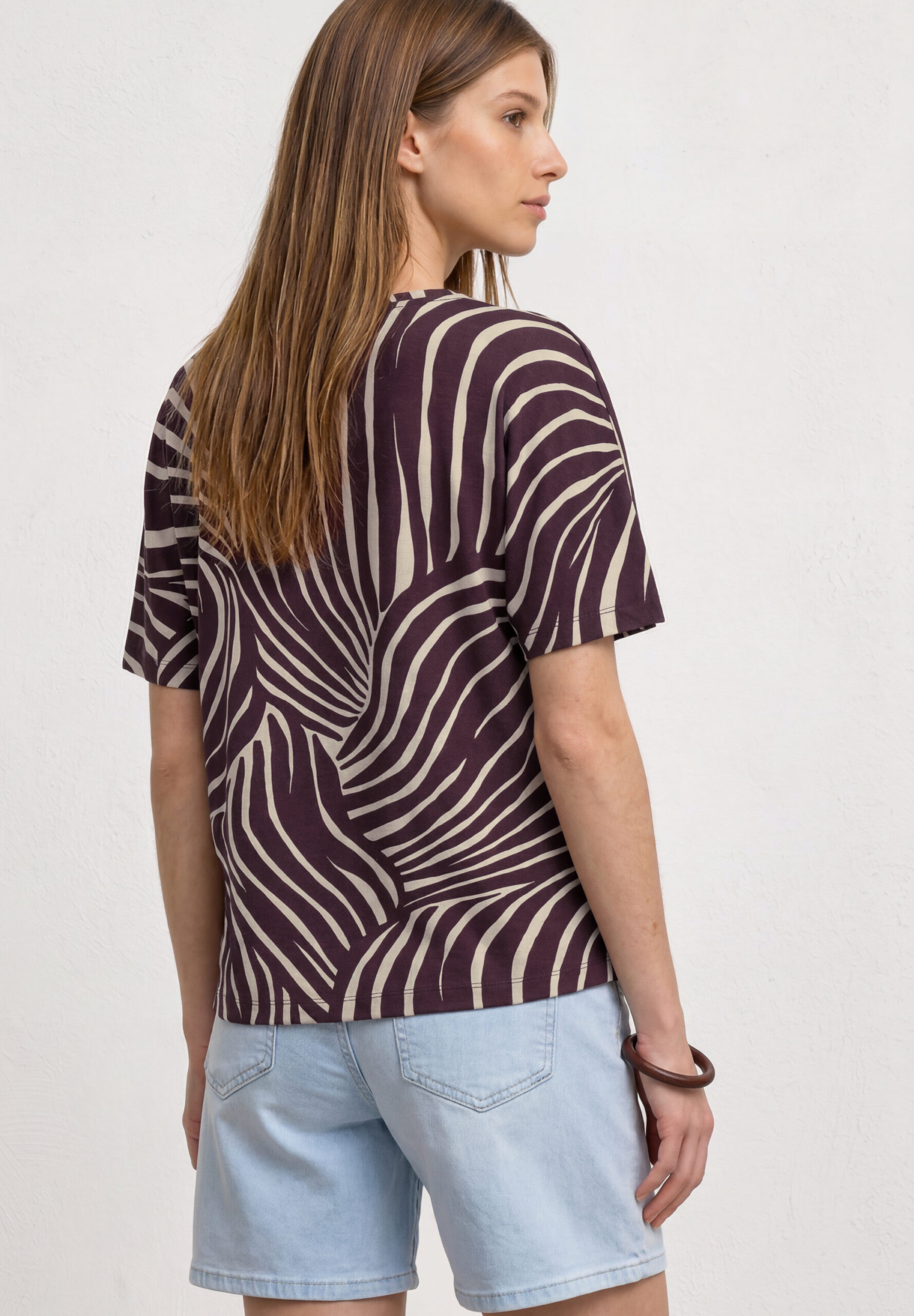 Kurzarm Shirt mit Rundhals und Print – Bild 3