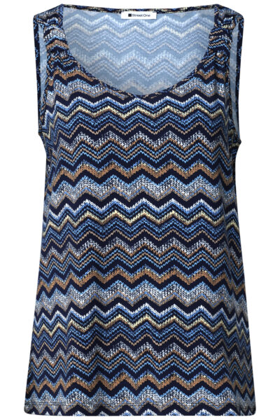 Top mit V-Neck und Knotendetail