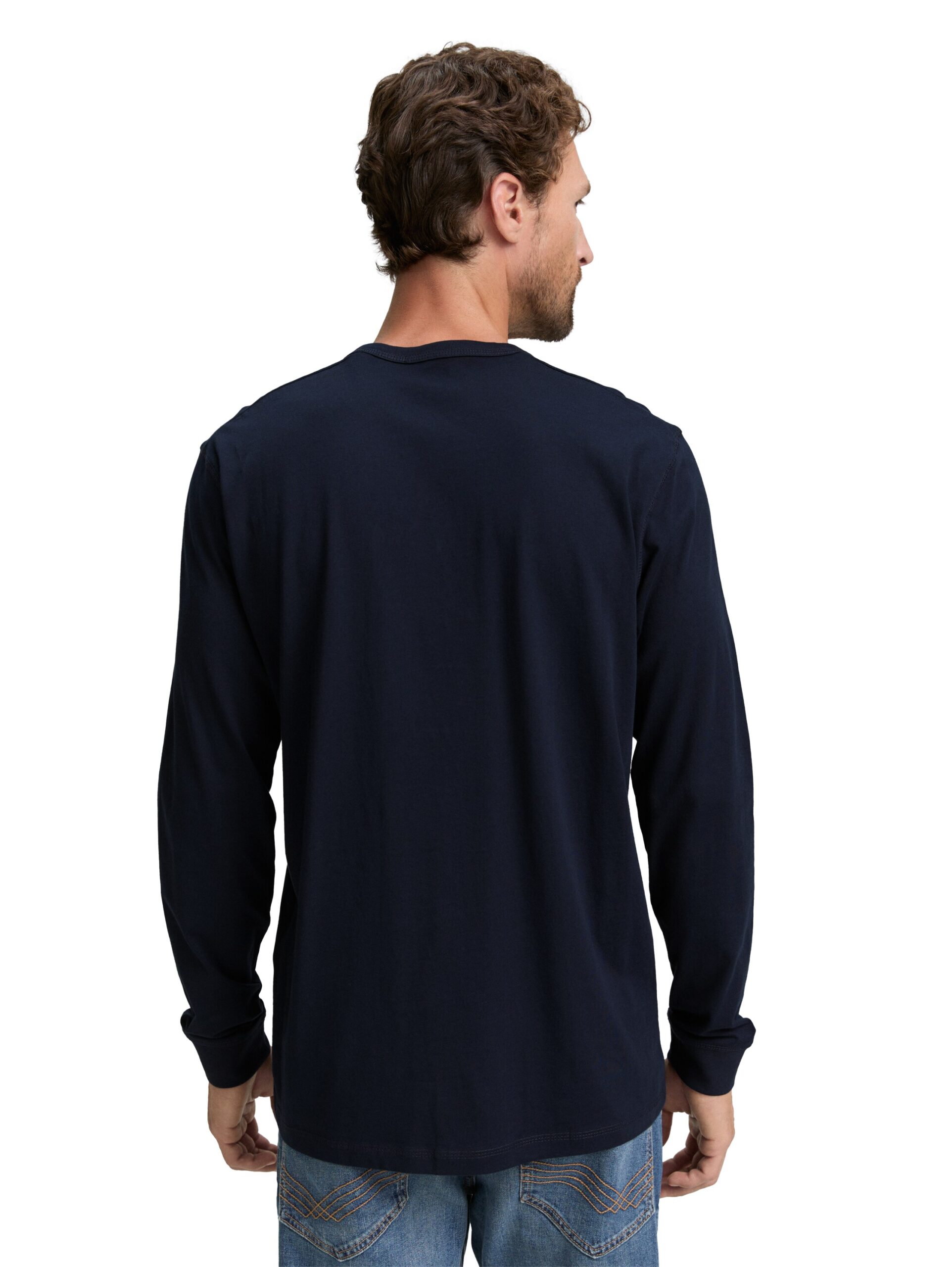 Basic Langarmshirt aus Baumwolle – Bild 3