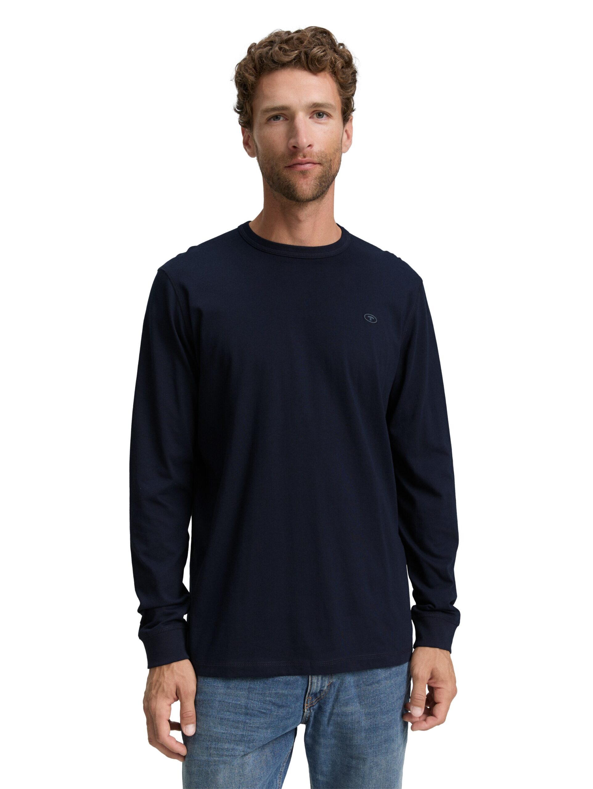 Basic Langarmshirt aus Baumwolle – Bild 2