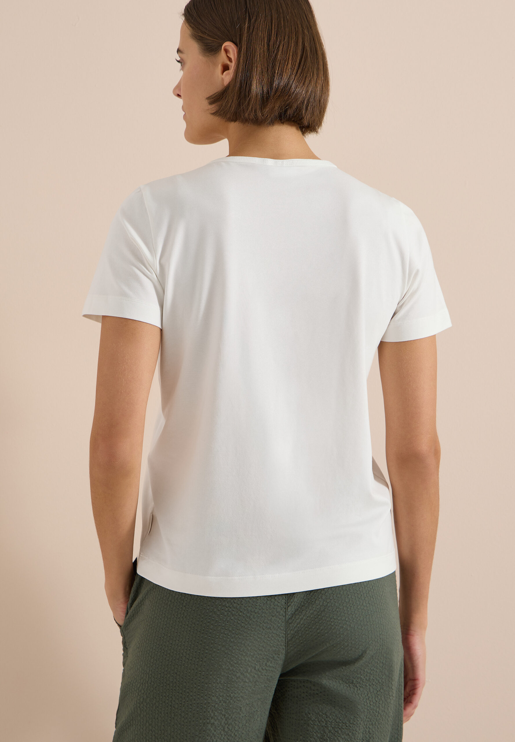 T-Shirt mit Rundhals und Glitzer-Wording – Bild 3