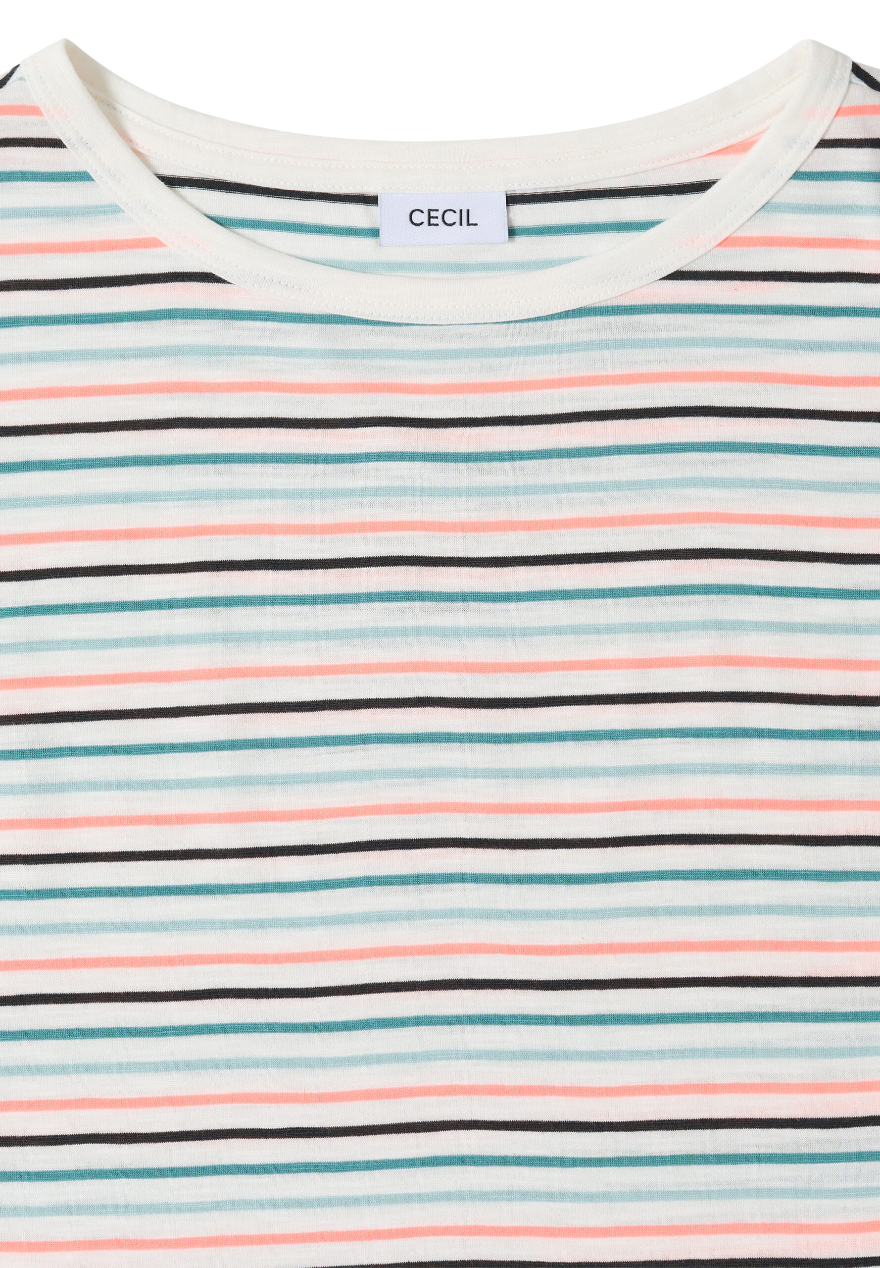 T-Shirt mit Boat Neck und Turn-Up-Detail – Bild 2