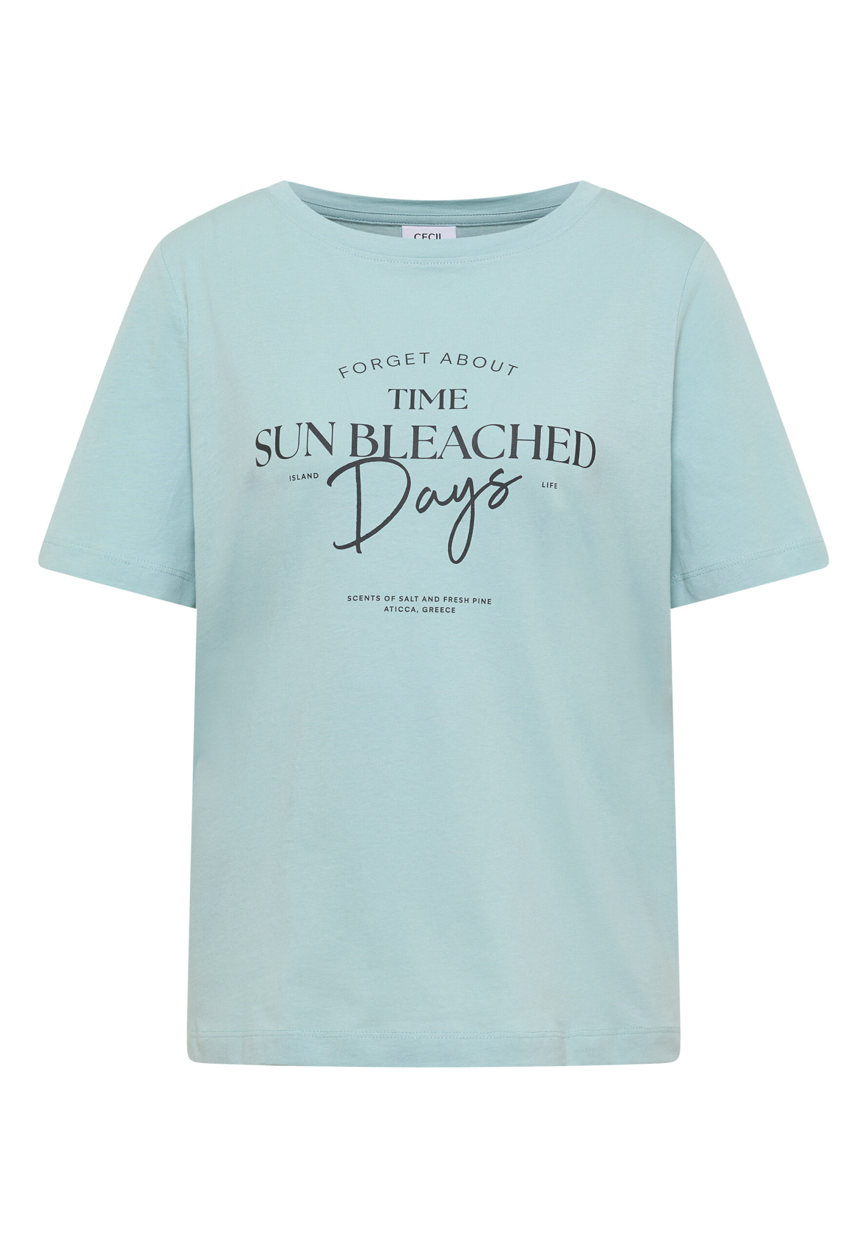 T-Shirt mit Boat Neck und Wording Artwork – Bild 7