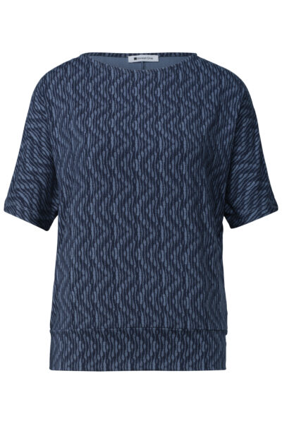 Shirt mit Boat Neck und Elastikbund